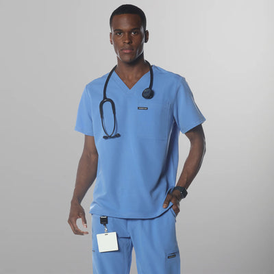 Brighton 3-Pocket Scrub Top Mens Scrub Top Members Only