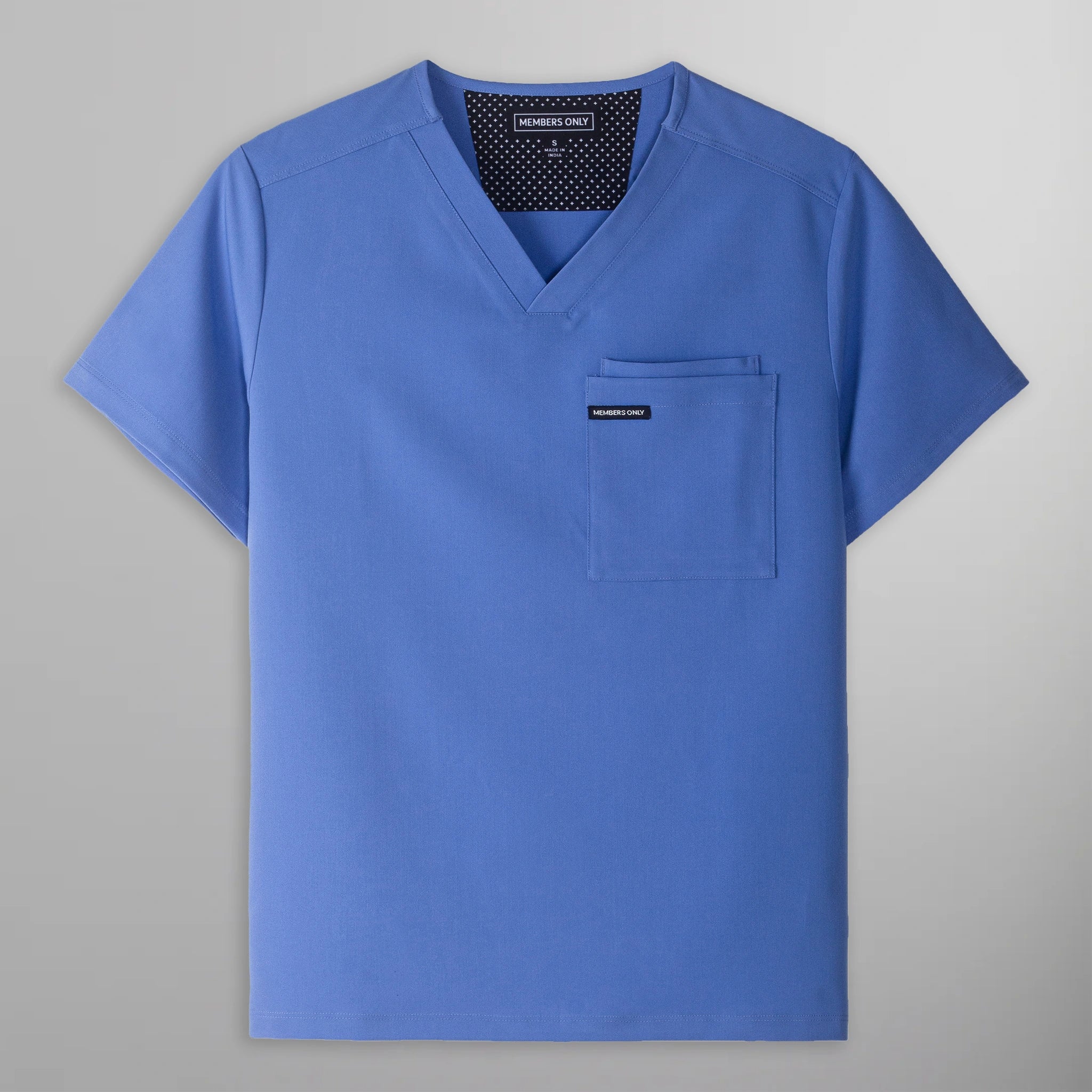 Brighton 3-Pocket Scrub Top Mens Scrub Top Members Only | Ceil Blue