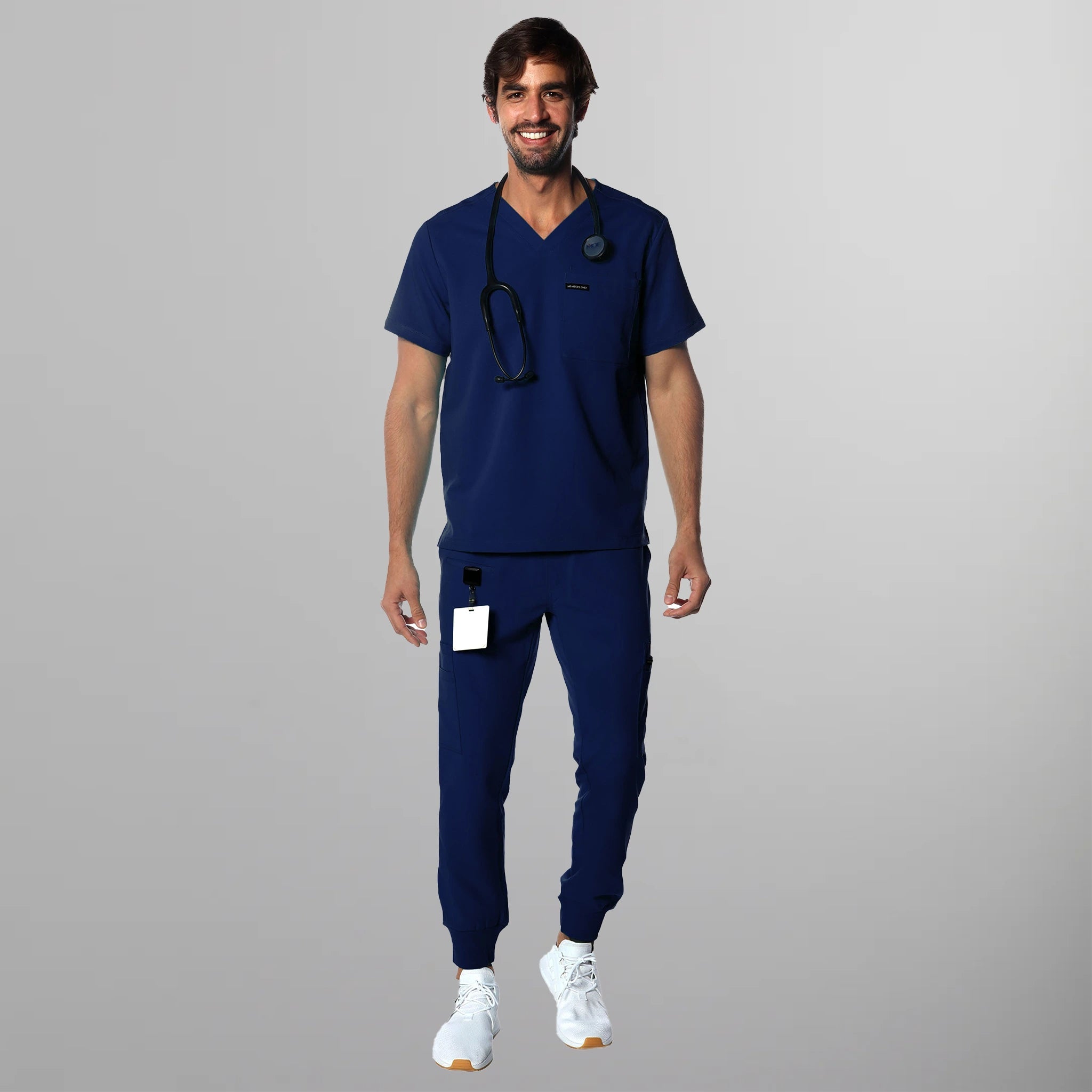 Brighton 3-Pocket Scrub Top Mens Scrub Top Members Only | Navy