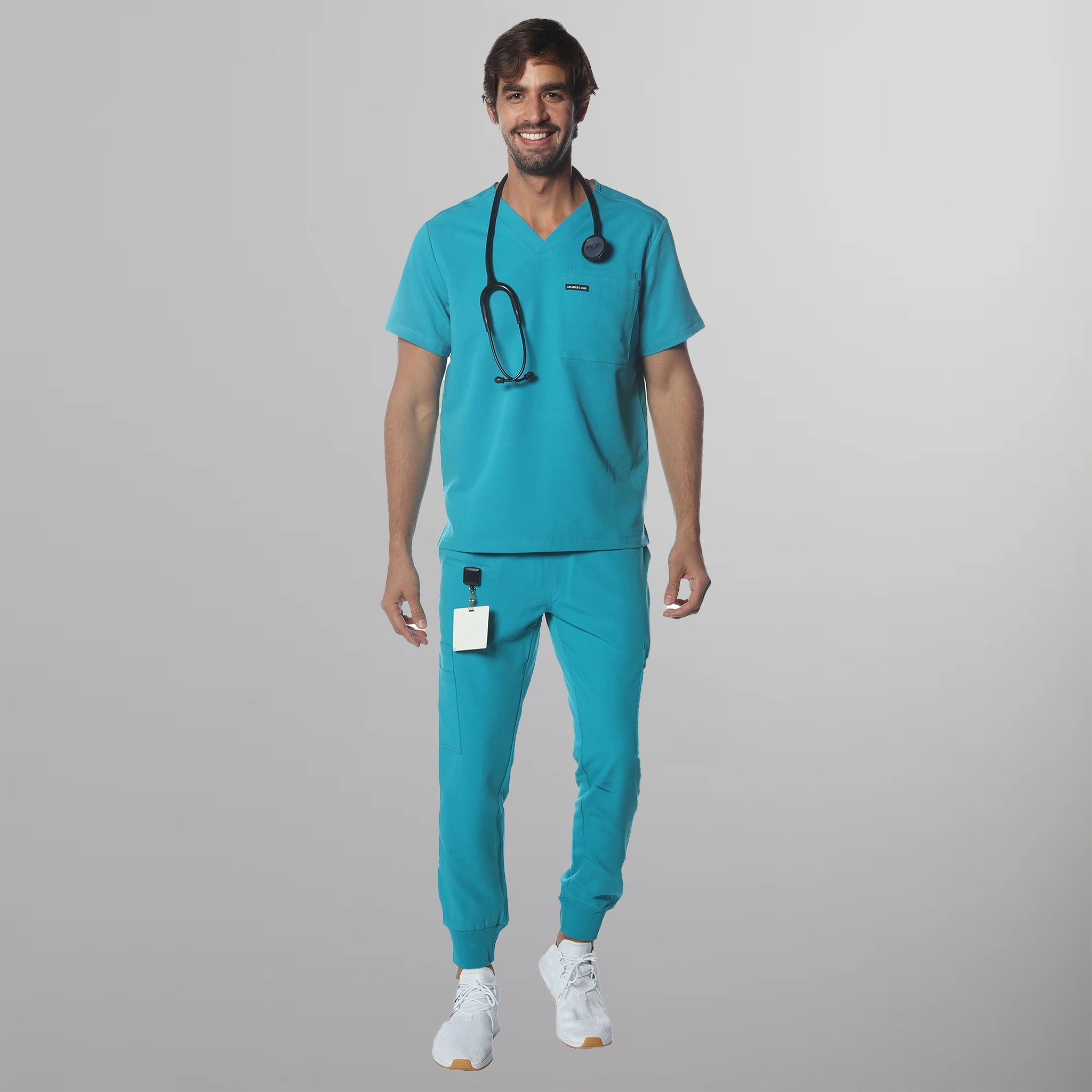 Brighton 3-Pocket Scrub Top Mens Scrub Top Members Only | Teal