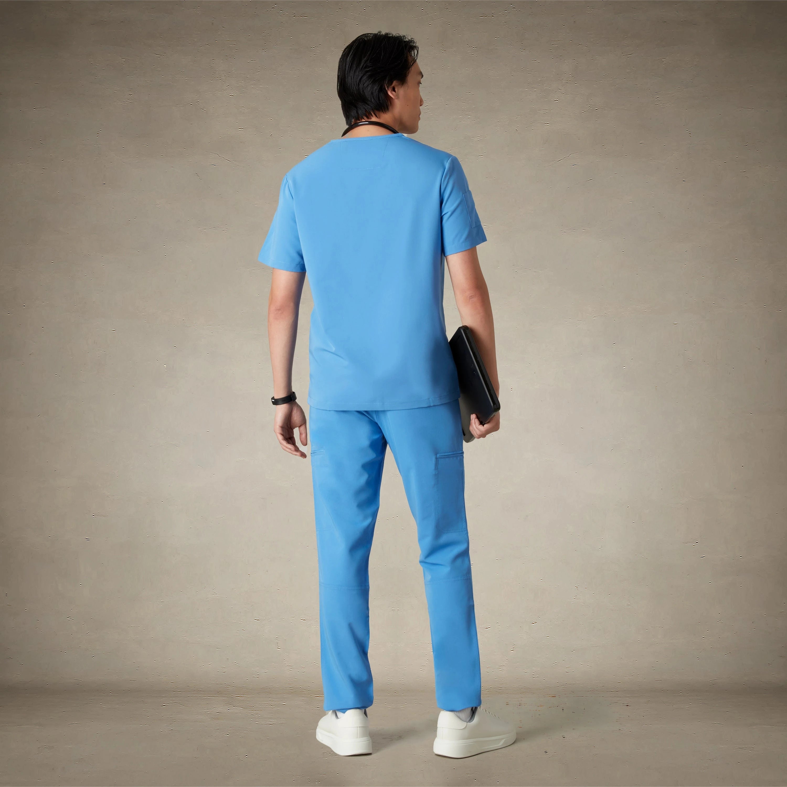 Manchester 3-Pocket Scrub Top Mens Scrub Top Members Only® 