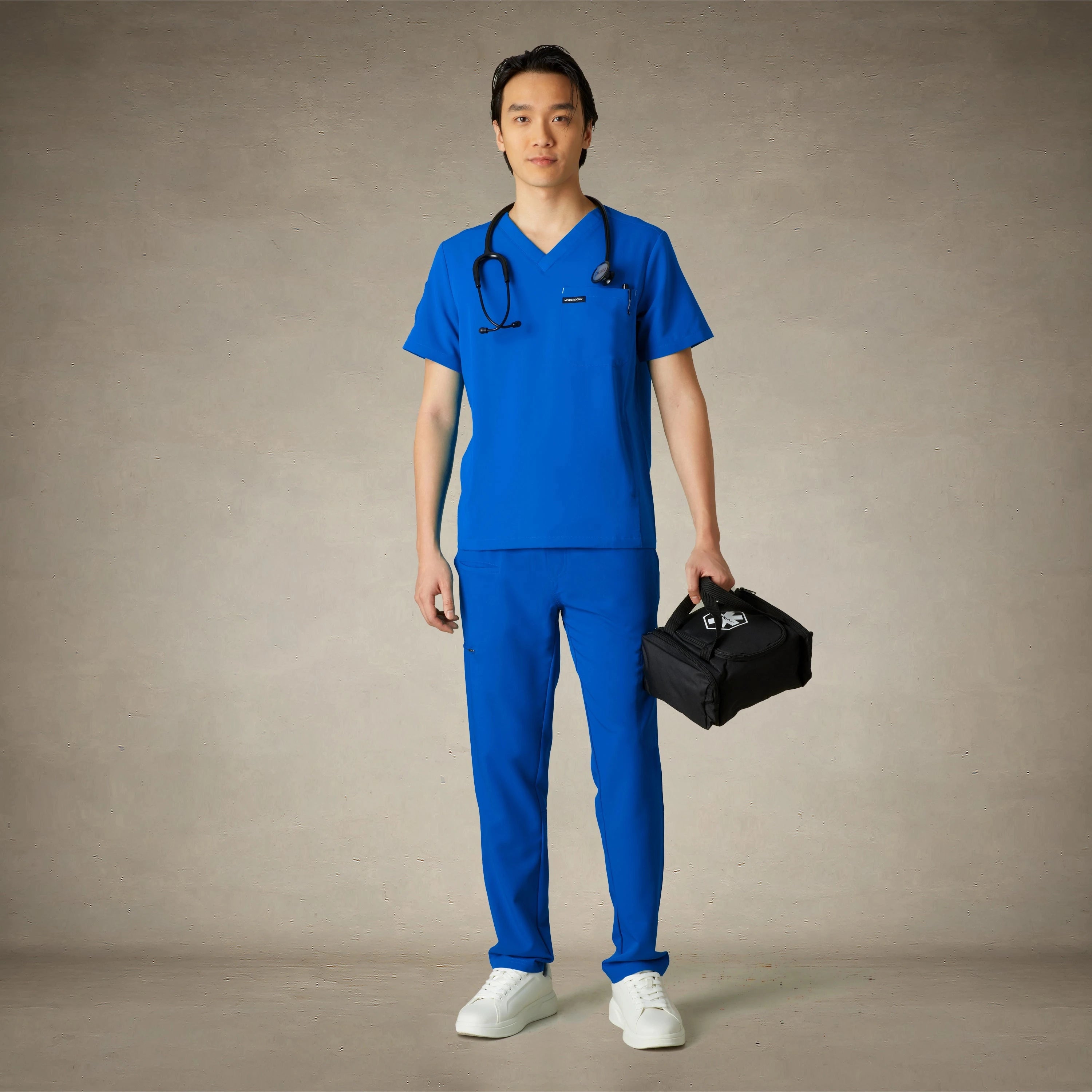 Manchester 3-Pocket Scrub Top Mens Scrub Top Members Only® 