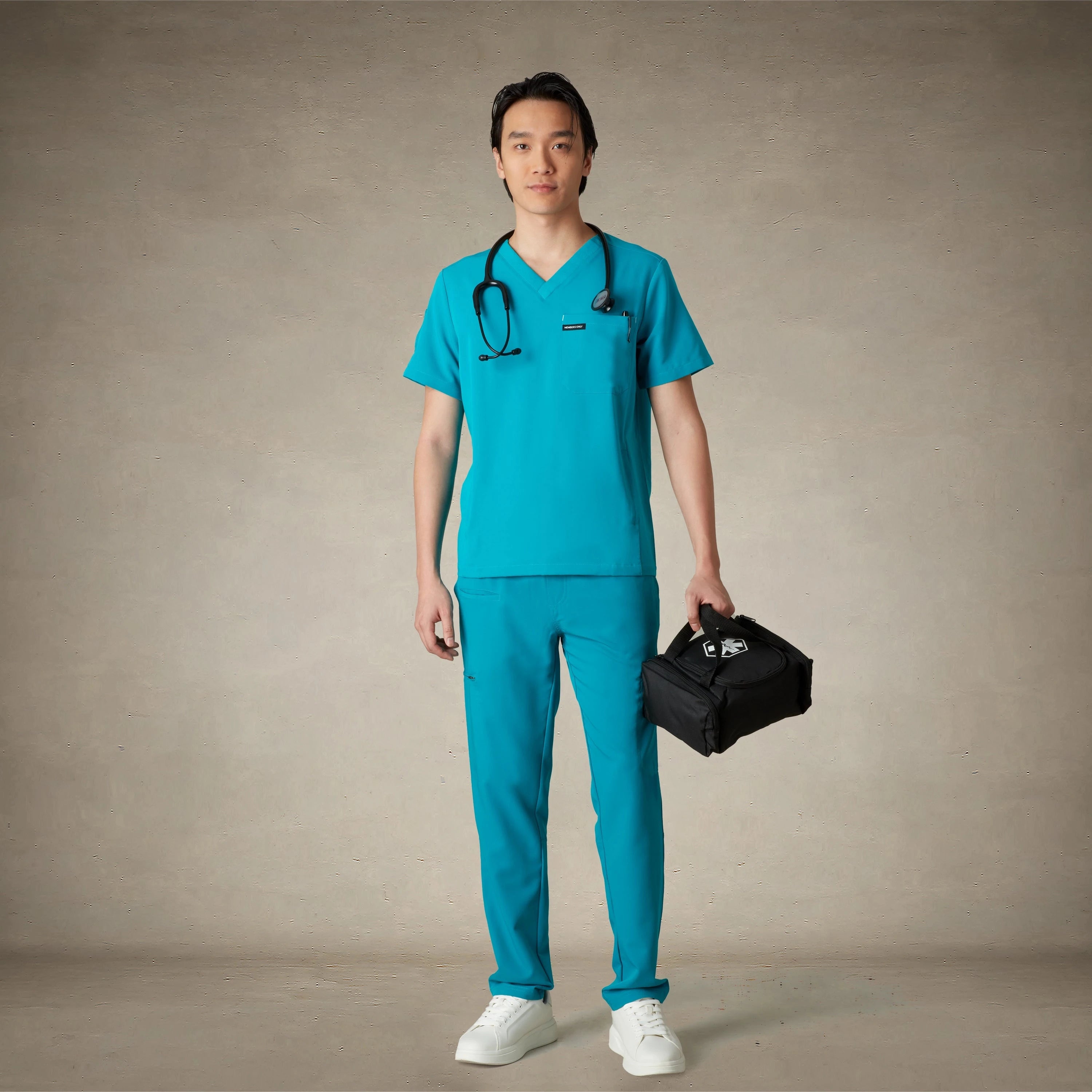 Manchester 3-Pocket Scrub Top Mens Scrub Top Members Only® 