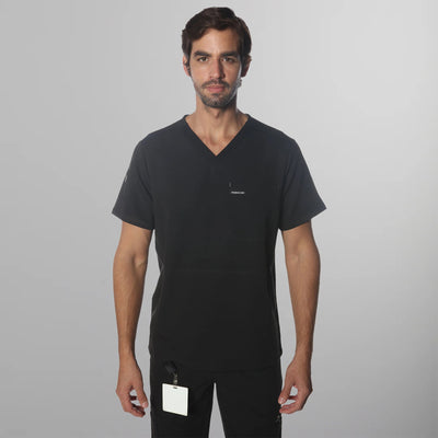 Manchester 3-Pocket Scrub Top Mens Scrub Top Members Only | Black