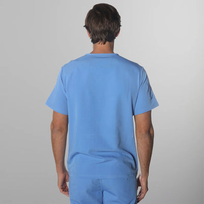 Manchester 3-Pocket Scrub Top Mens Scrub Top Members Only | Ceil Blue