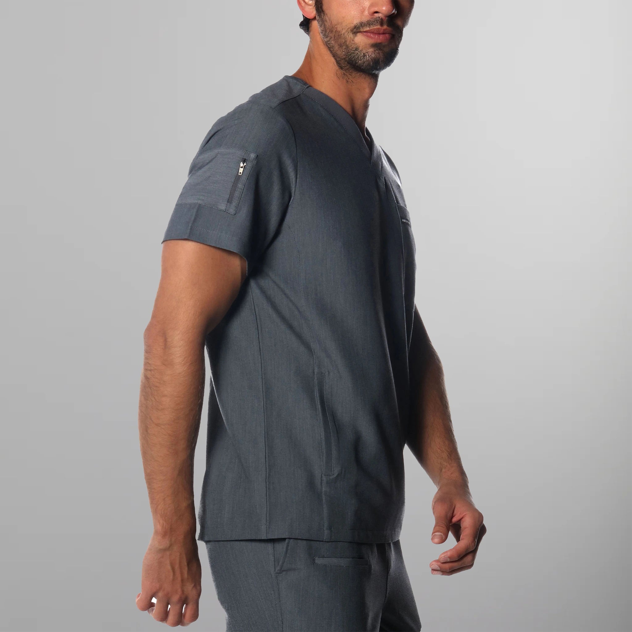 Manchester 3-Pocket Scrub Top Mens Scrub Top Members Only 