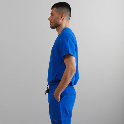 Manchester 3-Pocket Scrub Top Mens Scrub Top Members Only | Royal Blue