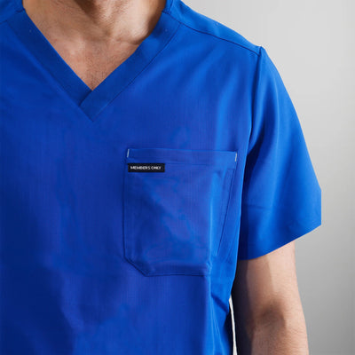 Manchester 3-Pocket Scrub Top Mens Scrub Top Members Only | Royal Blue