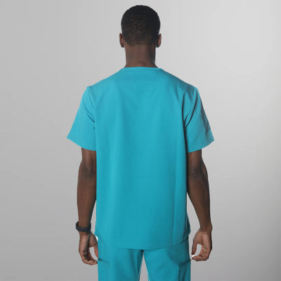 Manchester 3-Pocket Scrub Top Mens Scrub Top Members Only | Teal