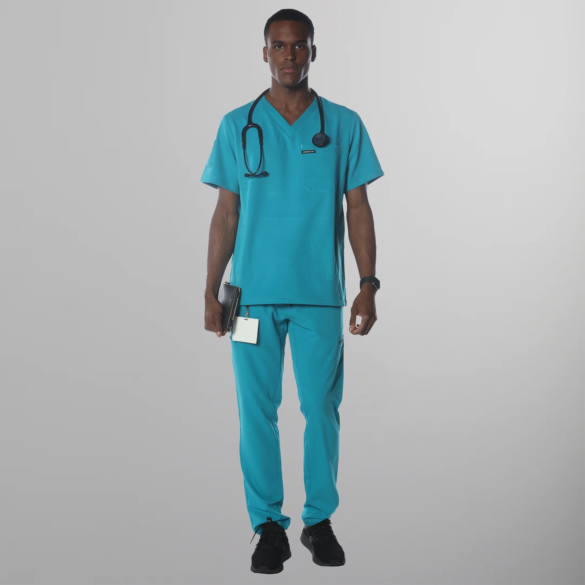 Manchester 3-Pocket Scrub Top Mens Scrub Top Members Only 