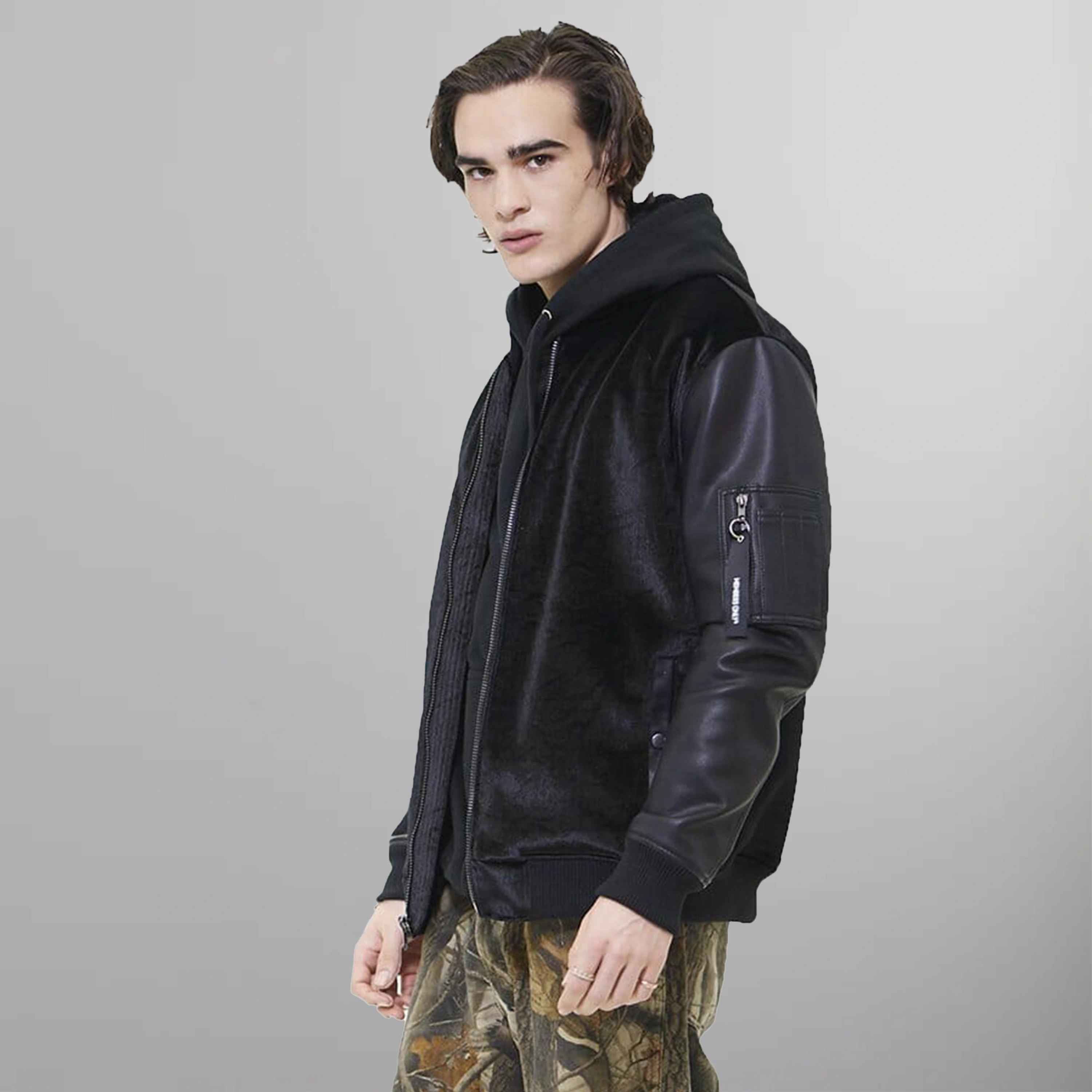 Men's Velvet Bomber Jacket - FINAL SALE Bomber Jacket Members Only 