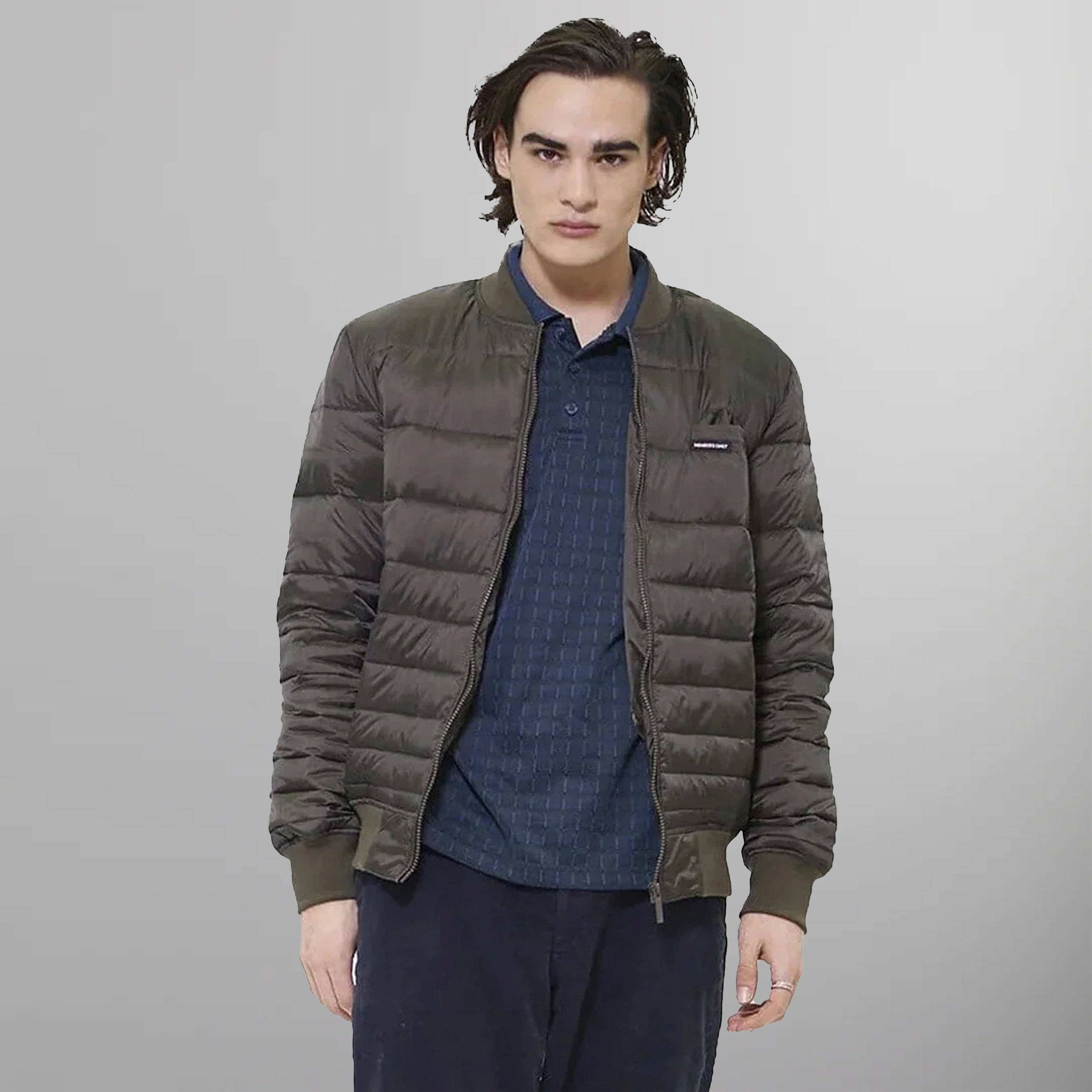 Men's Solid Puffer Jacket - FINAL SALE Men's Jackets Members Only Olive Small 