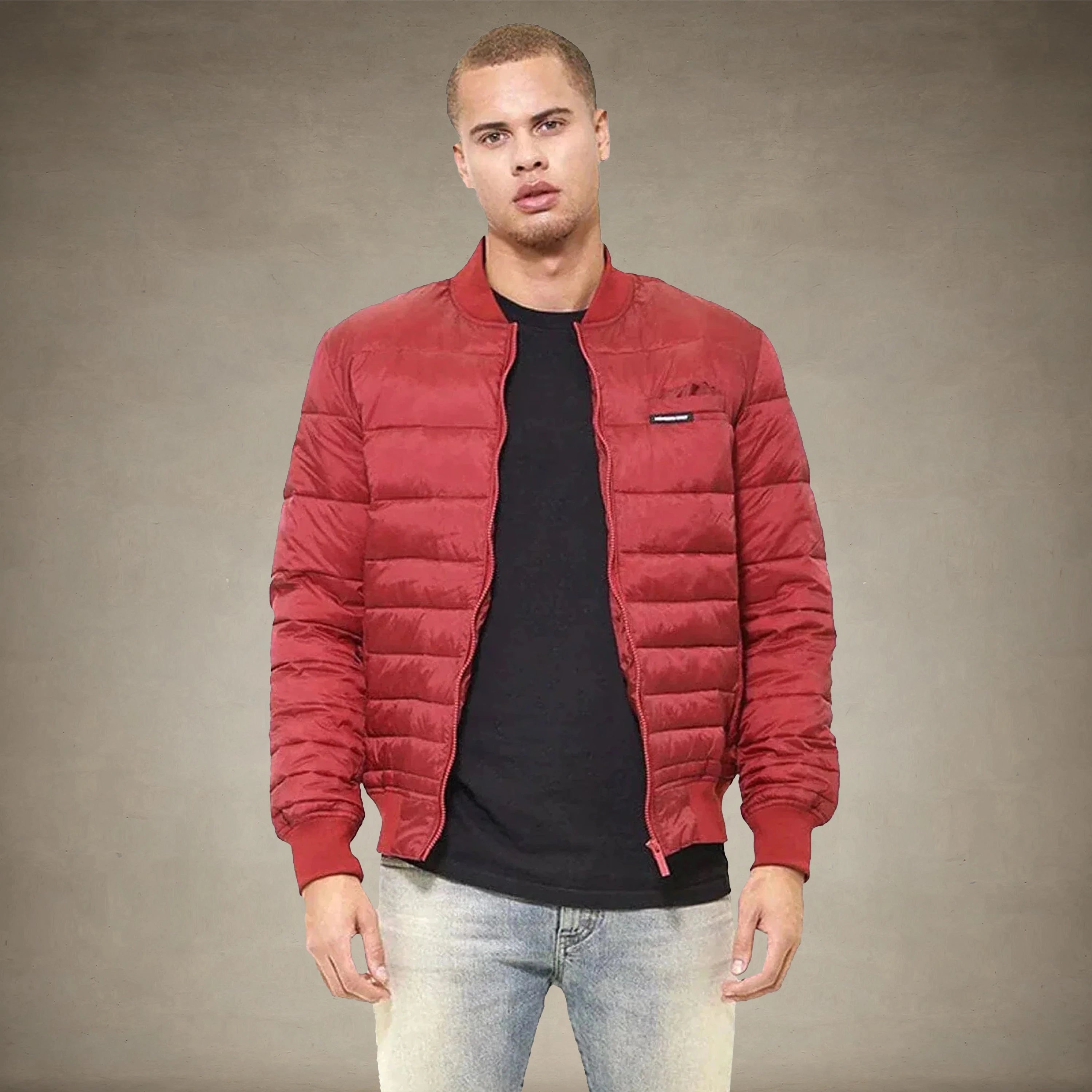 Men's Solid Puffer Jacket - FINAL SALE Men's Jackets Members Only® Red Small 