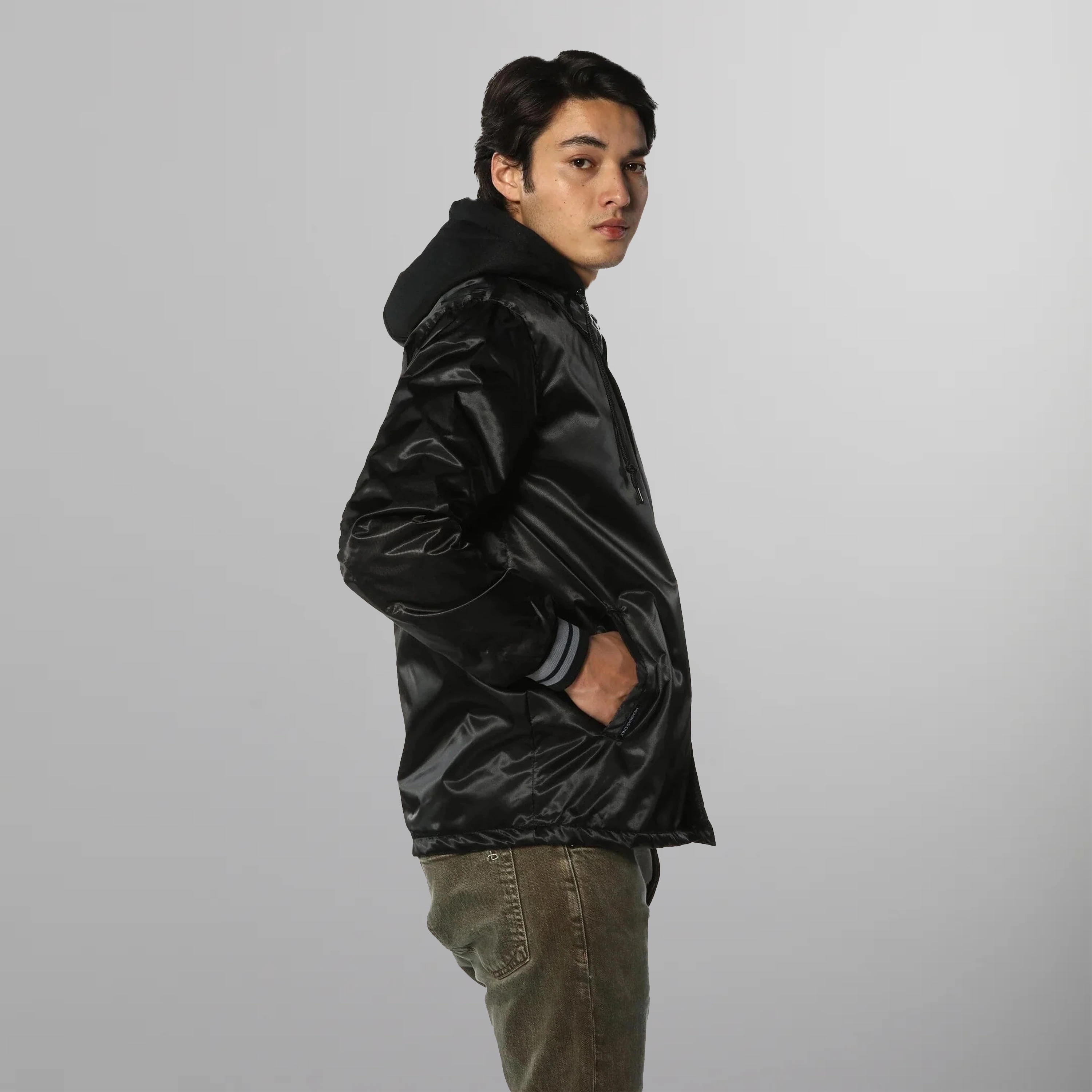 Men's Coach Jacket with Fleece Hood - FINAL SALE Men's Jackets Members Only 