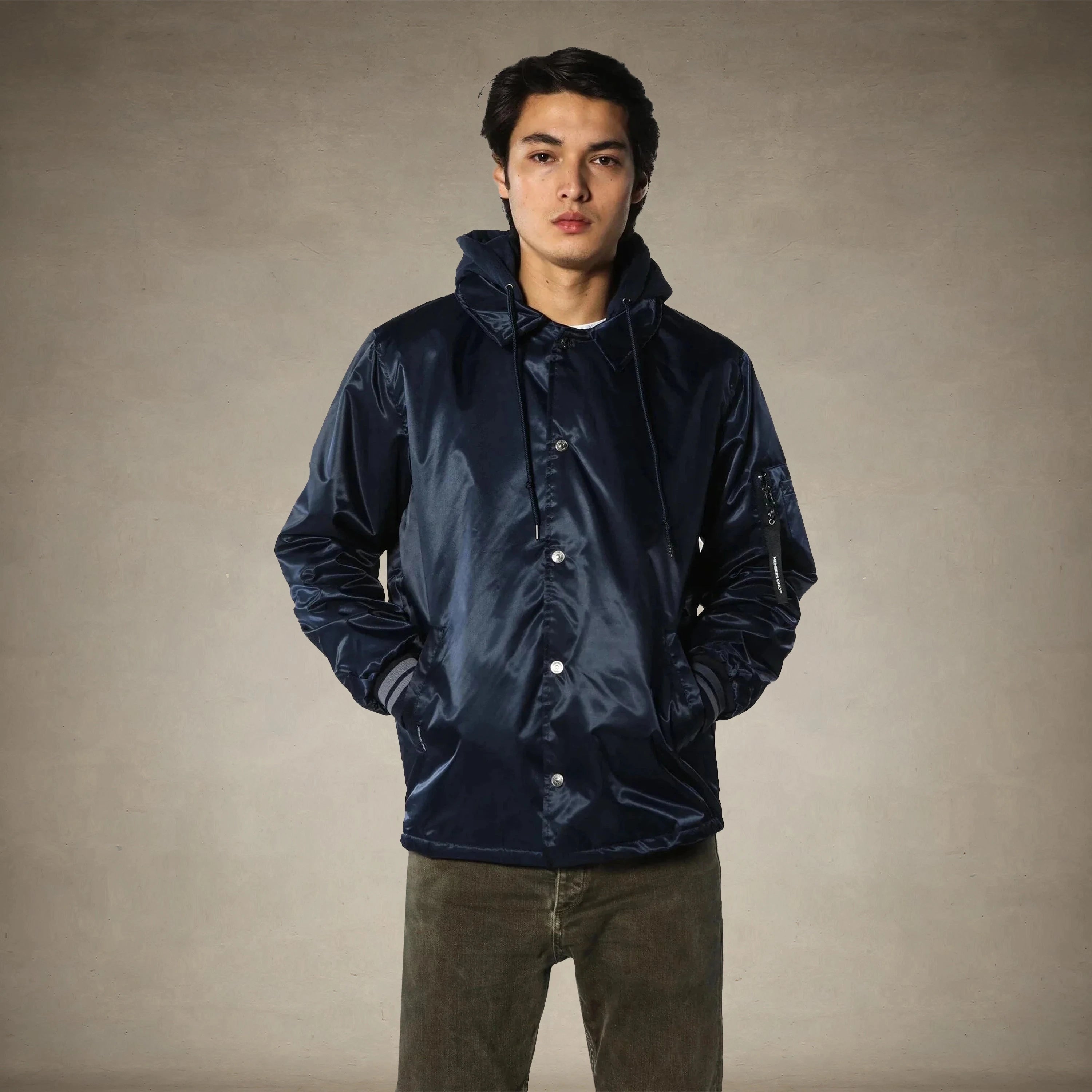 Men's Coach Jacket with Fleece Hood - FINAL SALE Men's Jackets Members Only® 