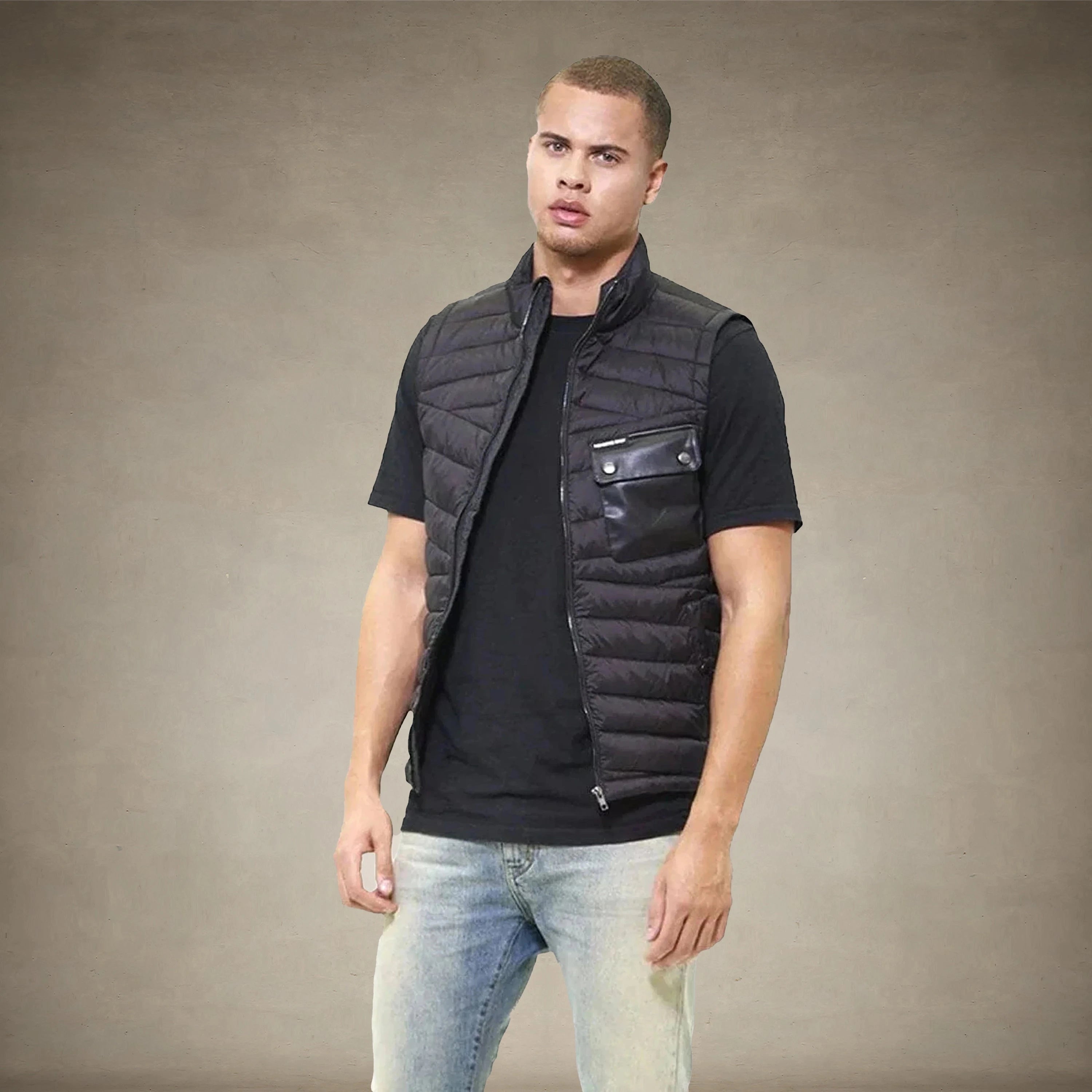 Men's Puffer Vest Jacket - FINAL SALE Men's Jackets Members Only® Black Small 