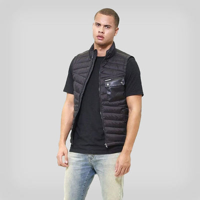 Men's Puffer Vest Jacket - FINAL SALE Men's Jackets Members Only Black Small 