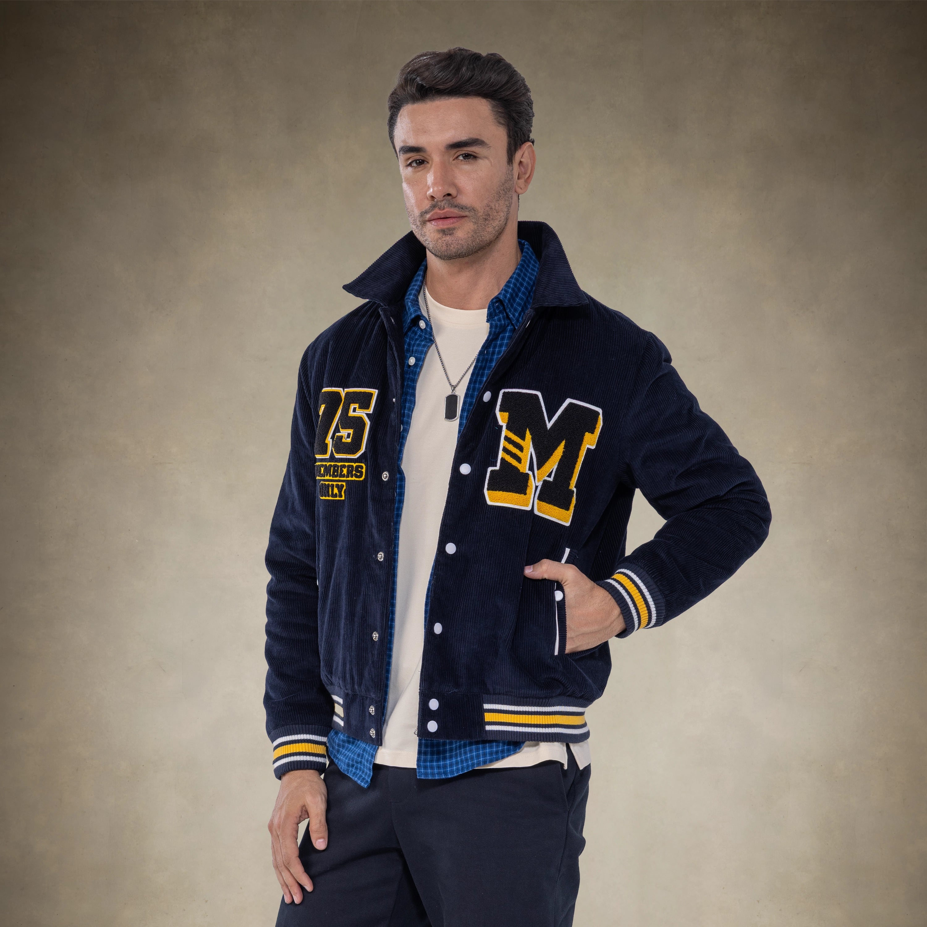 Men's Corduroy Varsity Jacket