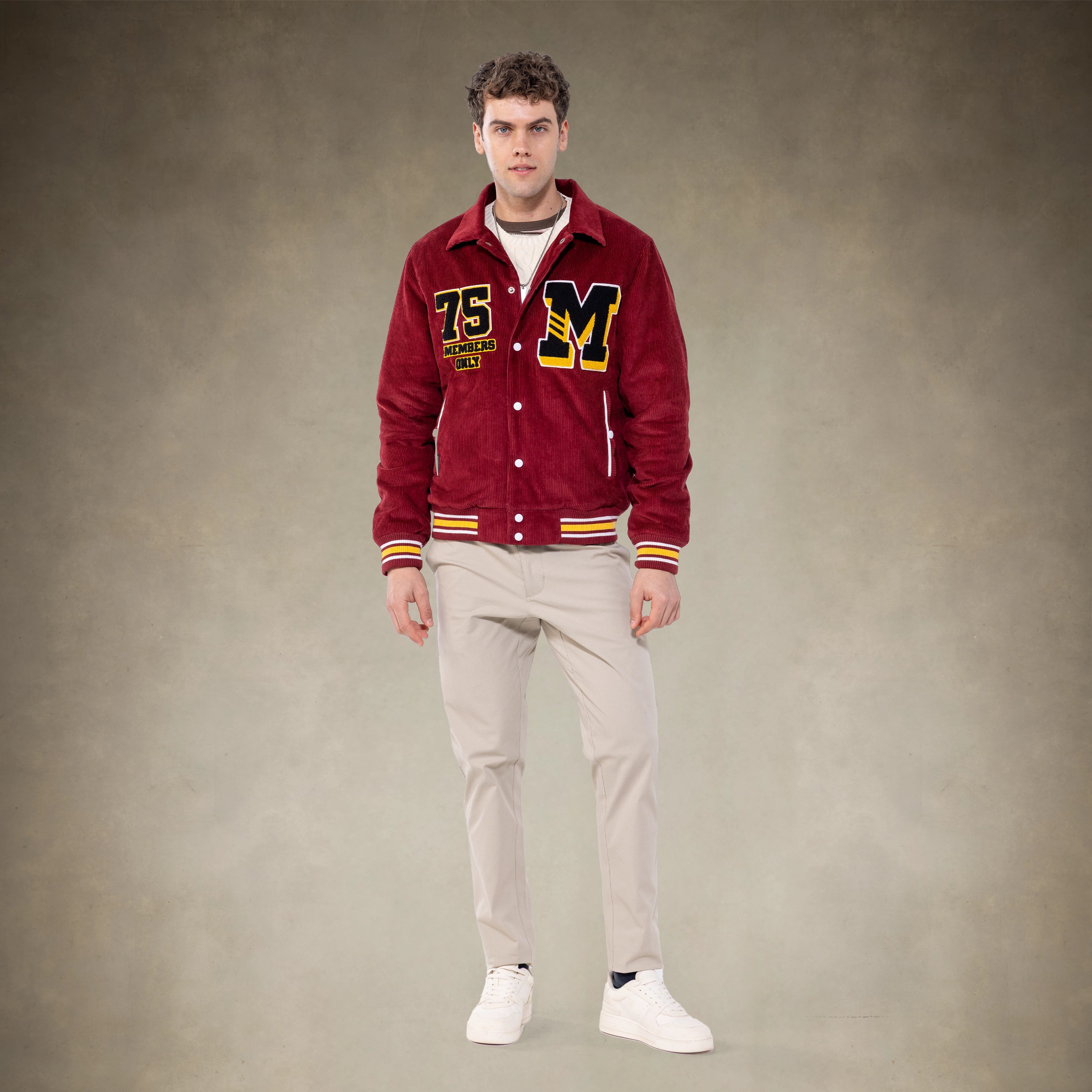 Men's Corduroy Varsity Jacket