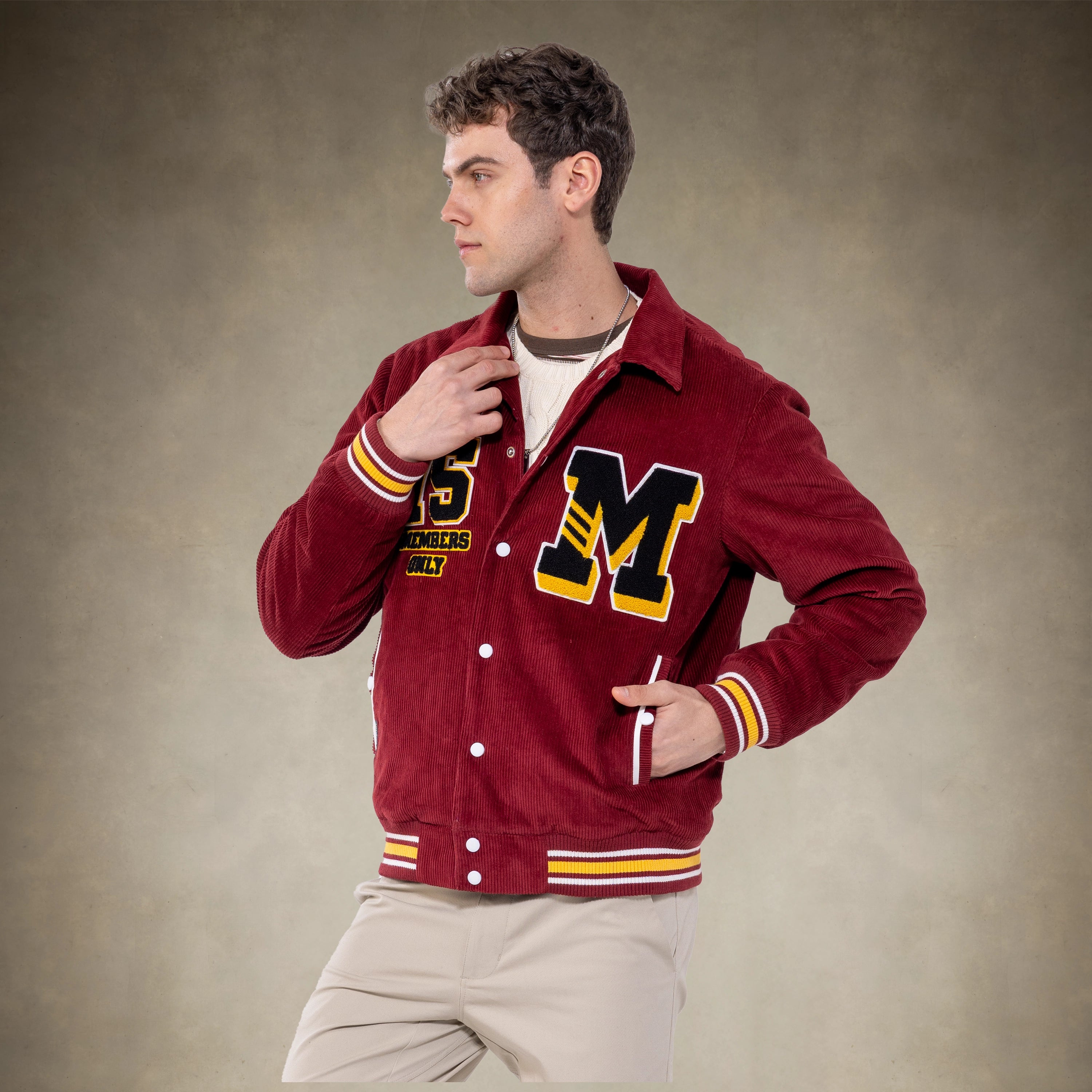 Men's Corduroy Varsity Jacket