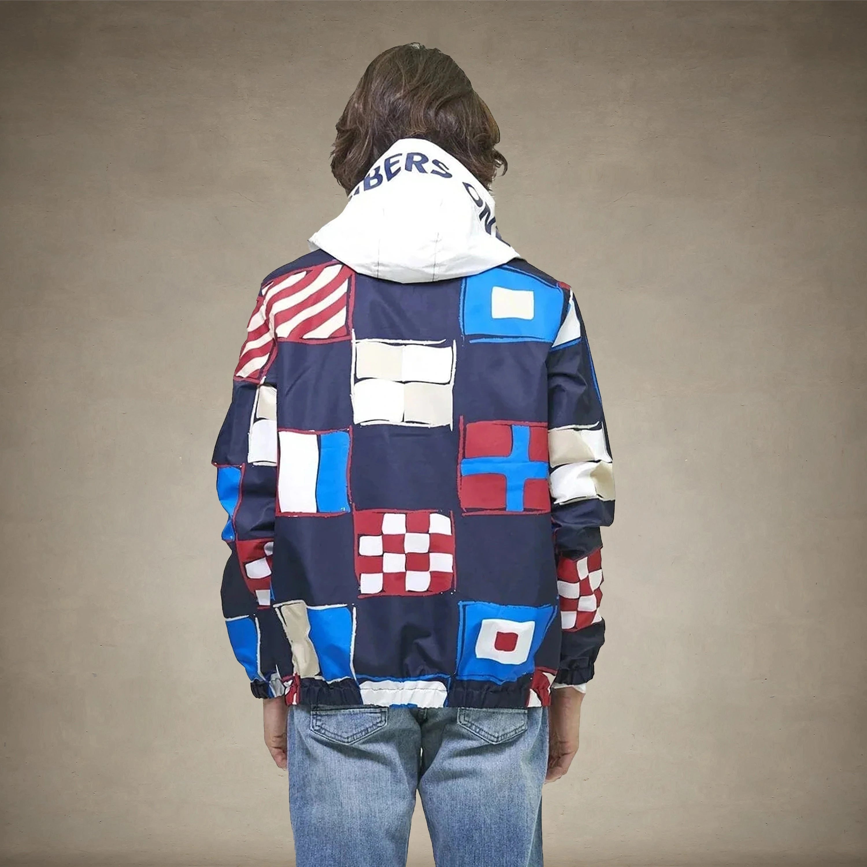 Men's Flag Print Pullover Windbreaker Jacket - FINAL SALE Men's Jackets Members Only® 