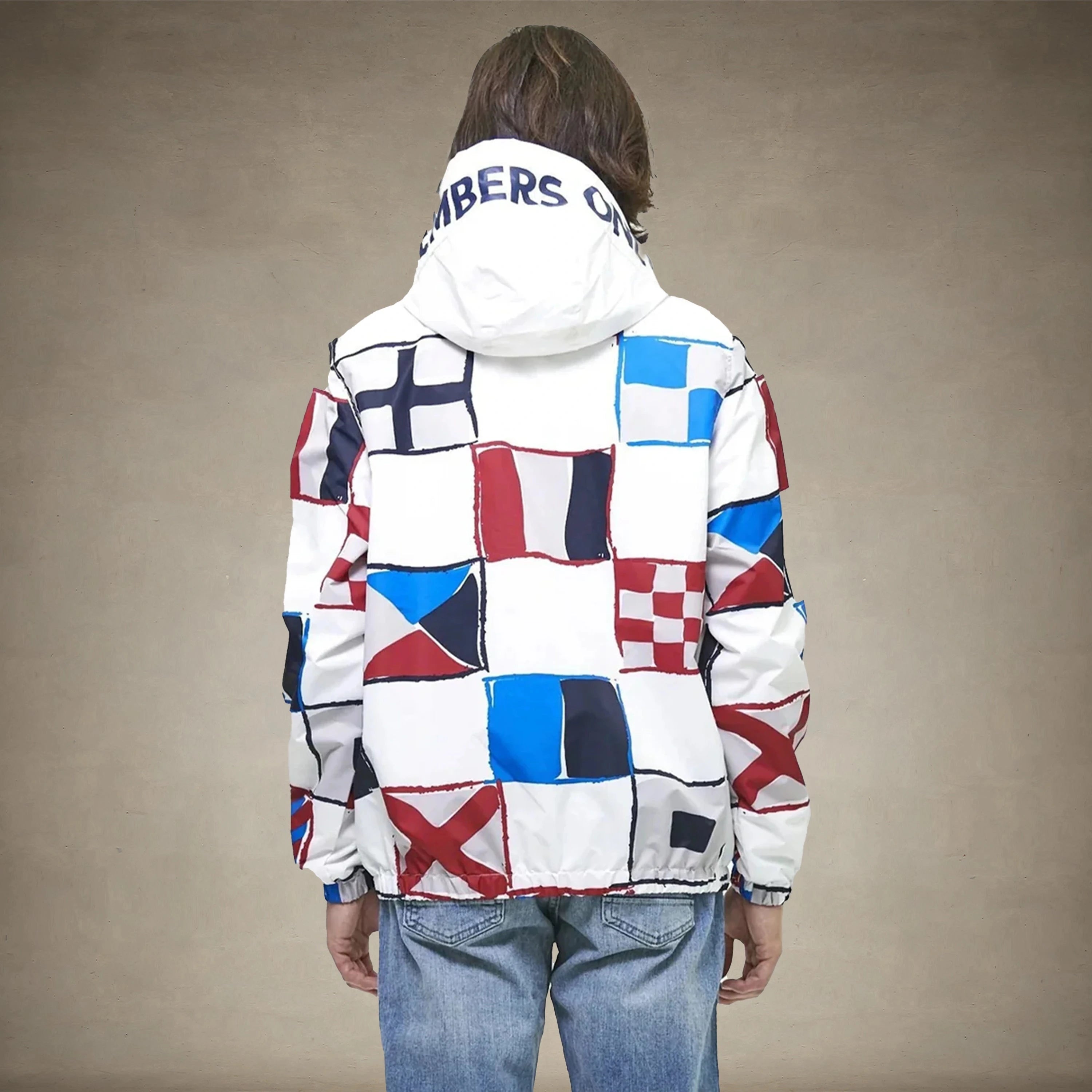 Men's Flag Print Pullover Windbreaker Jacket - FINAL SALE Men's Jackets Members Only® 