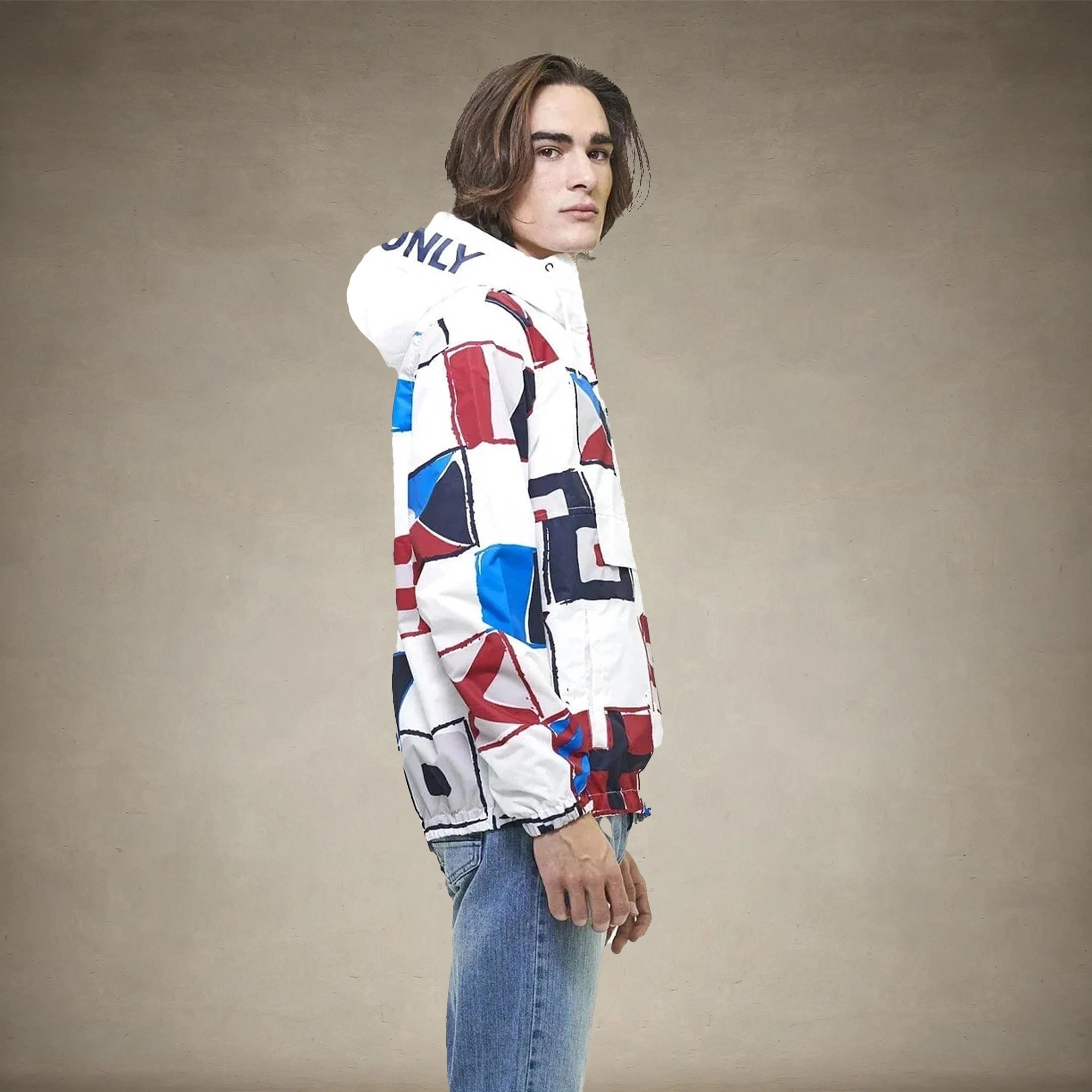 Men's Flag Print Pullover Windbreaker Jacket - FINAL SALE Men's Jackets Members Only® 