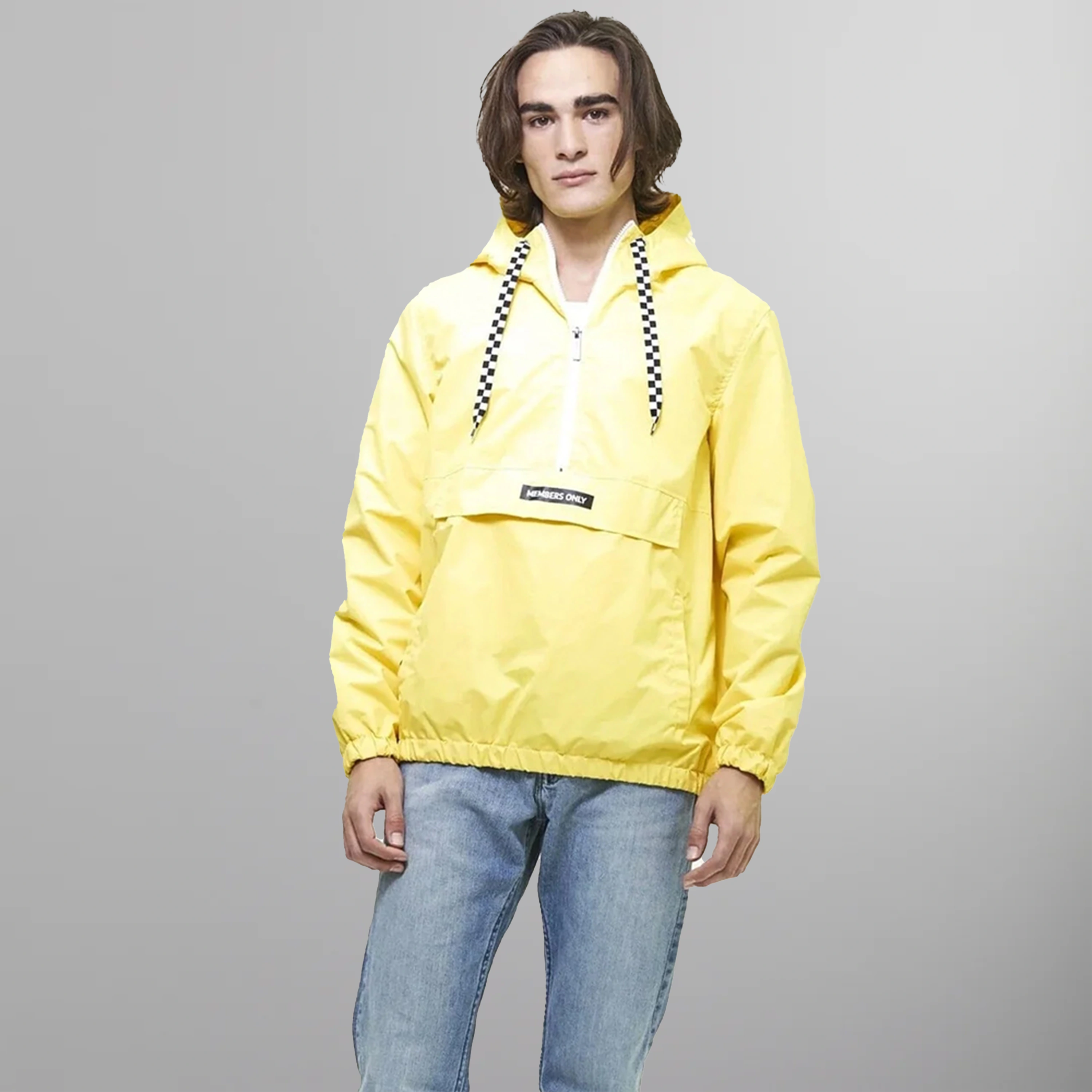 Men's Solid Pullover Jacket - FINAL SALE Men's Jackets Members Only Yellow Small 