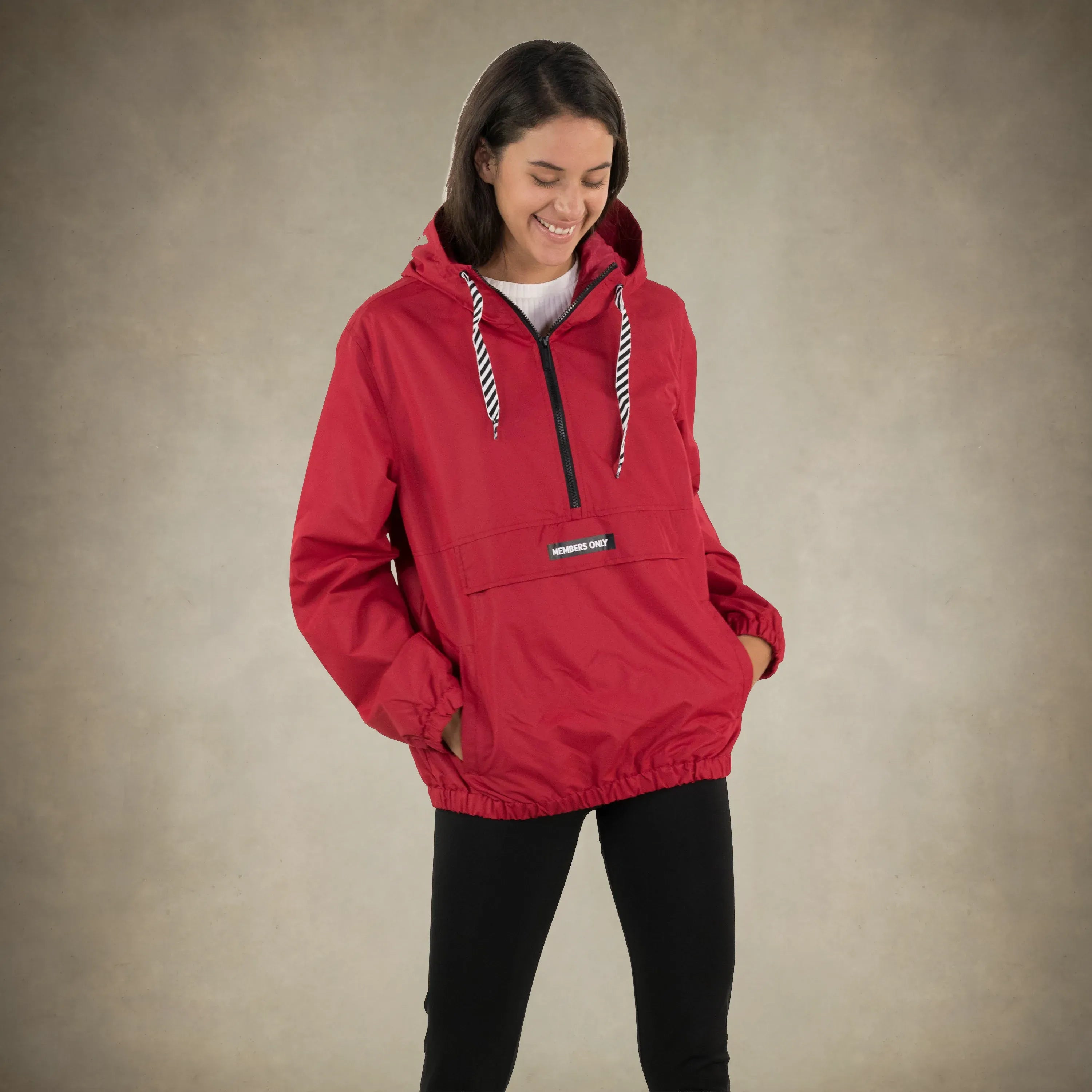 Women's Solid Popover Windbreaker Jacket