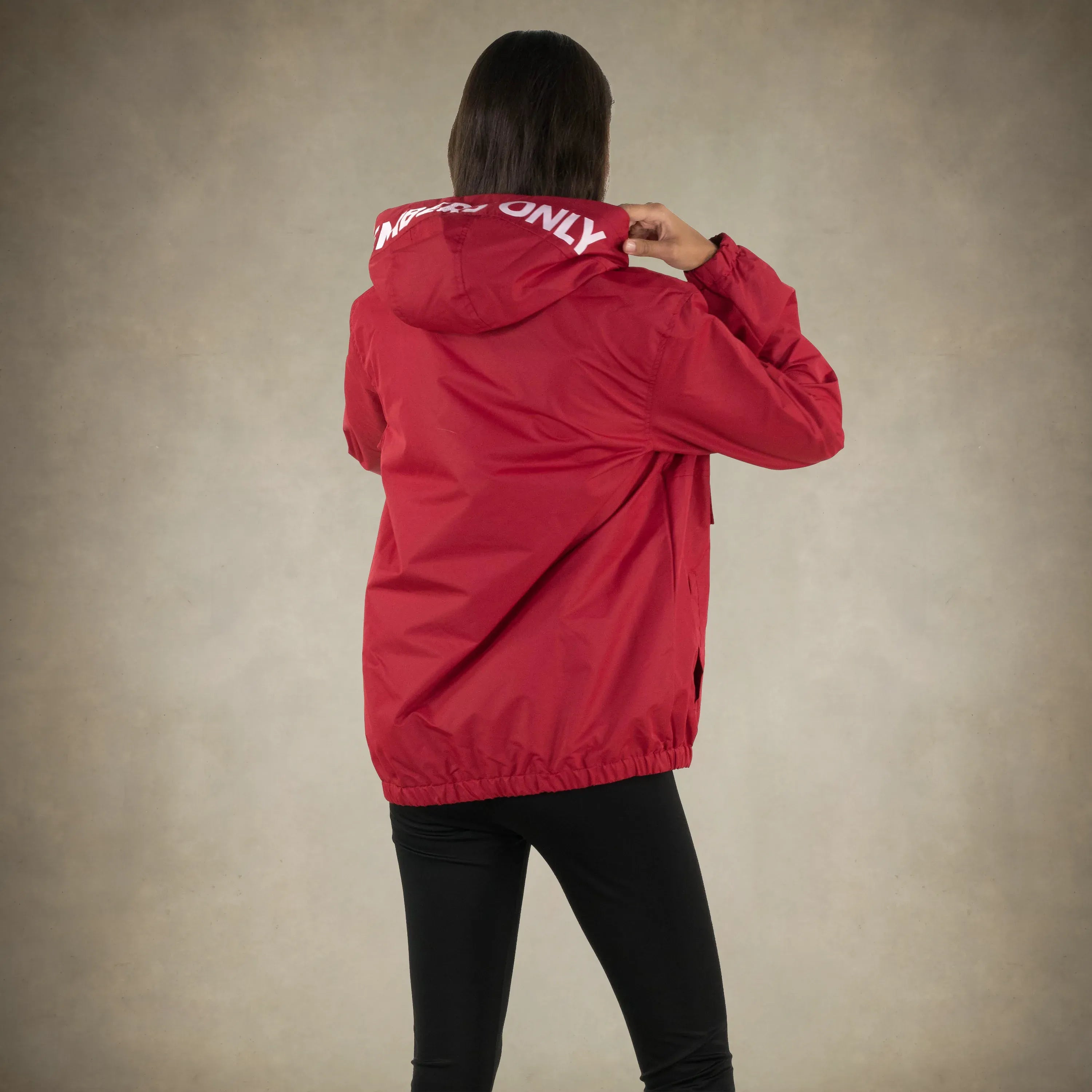 Women's Solid Popover Windbreaker Jacket