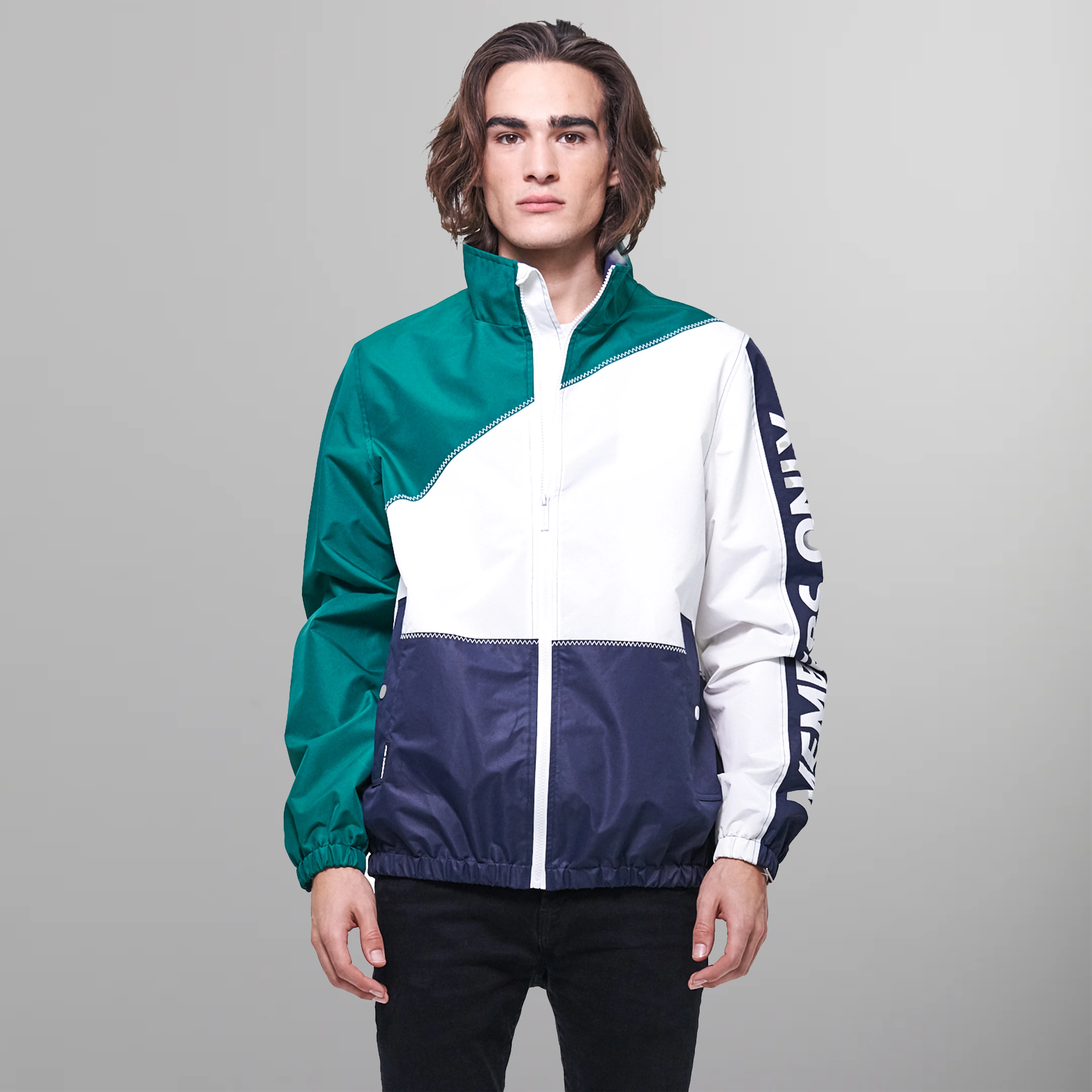 Men's Nautical Color Block Jacket - FINAL SALE Men's Jackets Members Only Green Small 