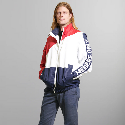 Men's Nautical Color Block Jacket - FINAL SALE Men's Jackets Members Only Red Small 