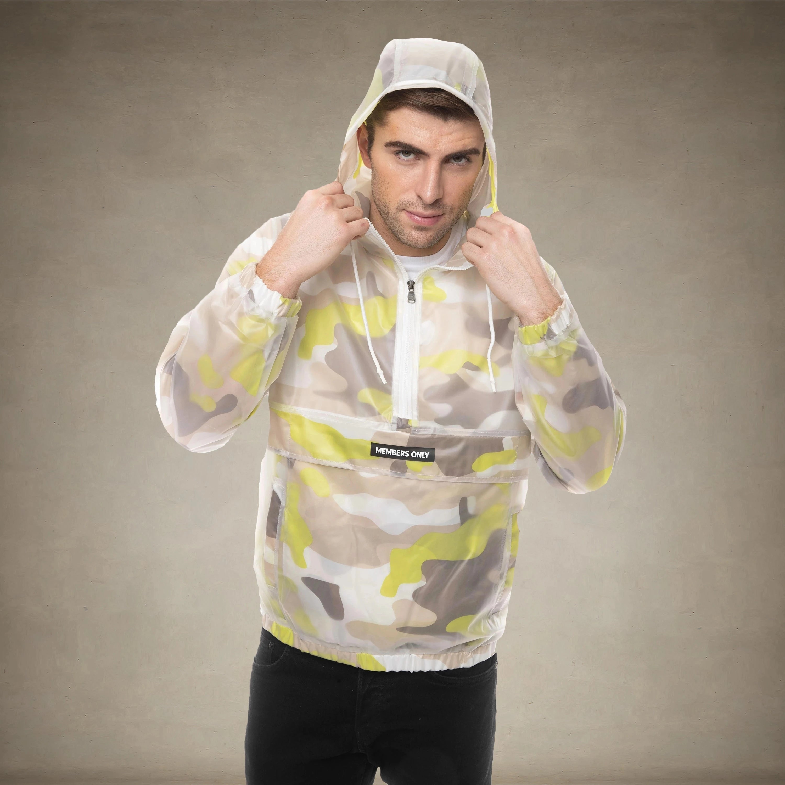 Men's Translucent Camo Print Popover Jacket - FINAL SALE Men's Jackets Members Only® 