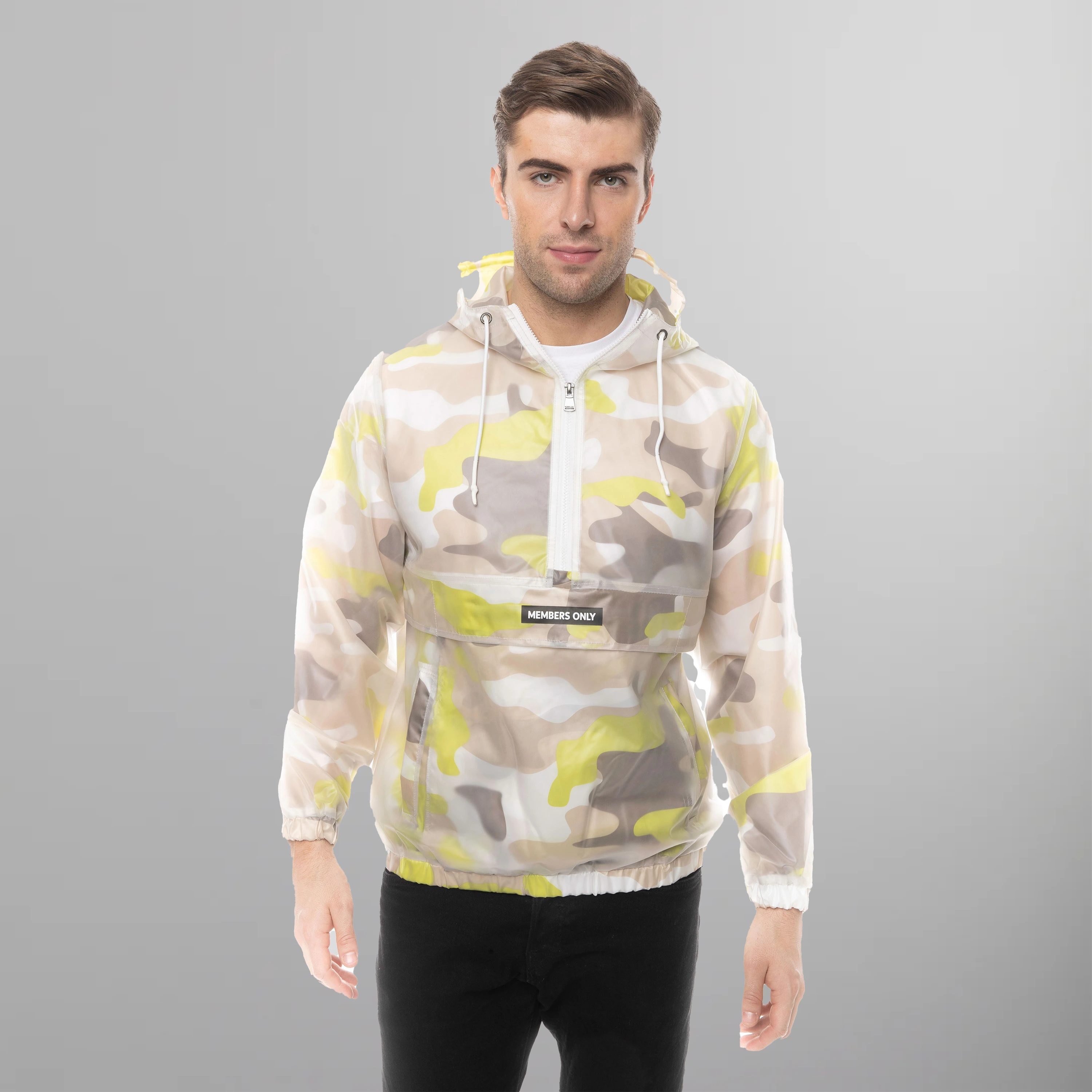 Men's Translucent Camo Print Popover Jacket - FINAL SALE Men's Jackets Members Only 