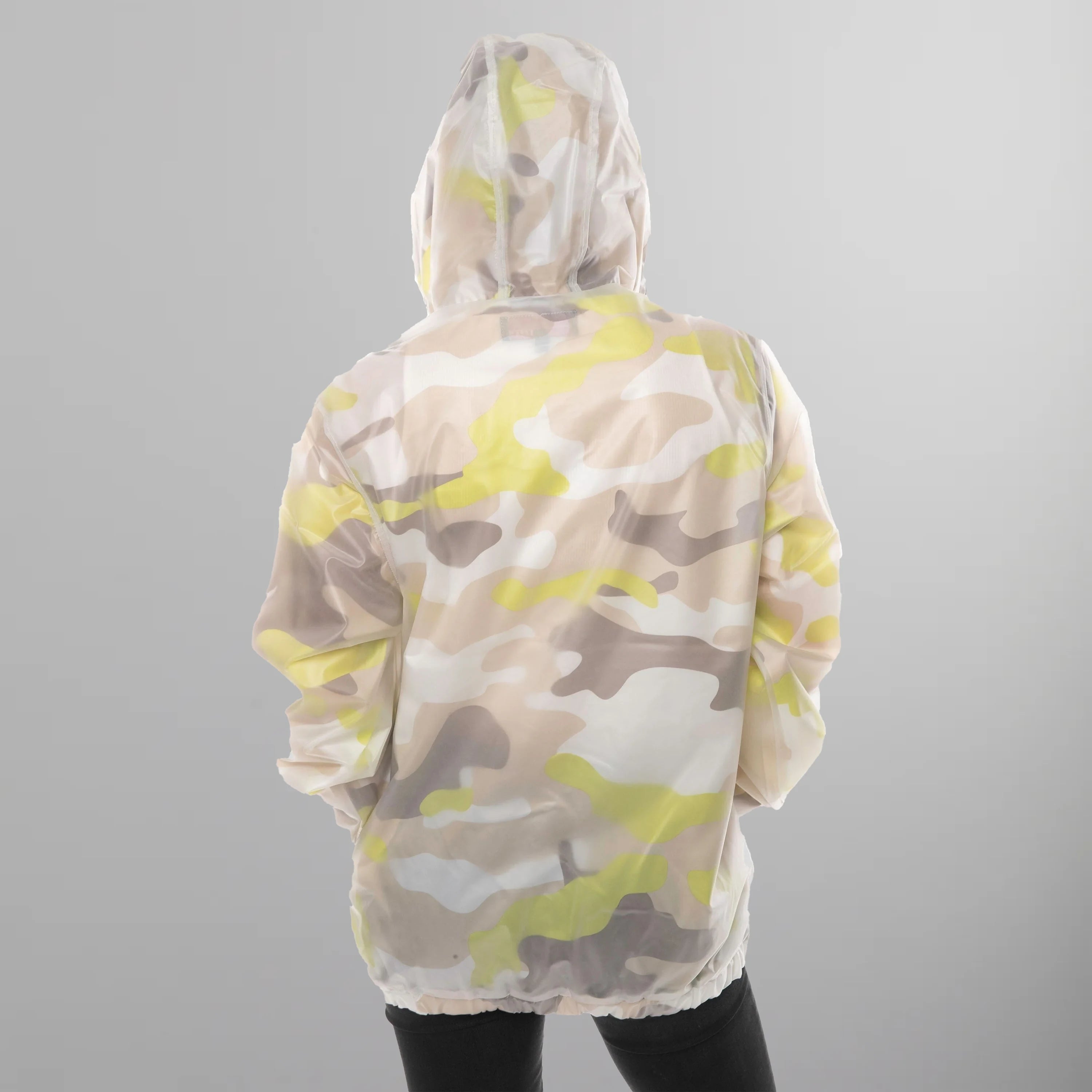 Women's Translucent Camo Print Popover Oversized Jacket - FINAL SALE Womens Jacket Members Only 