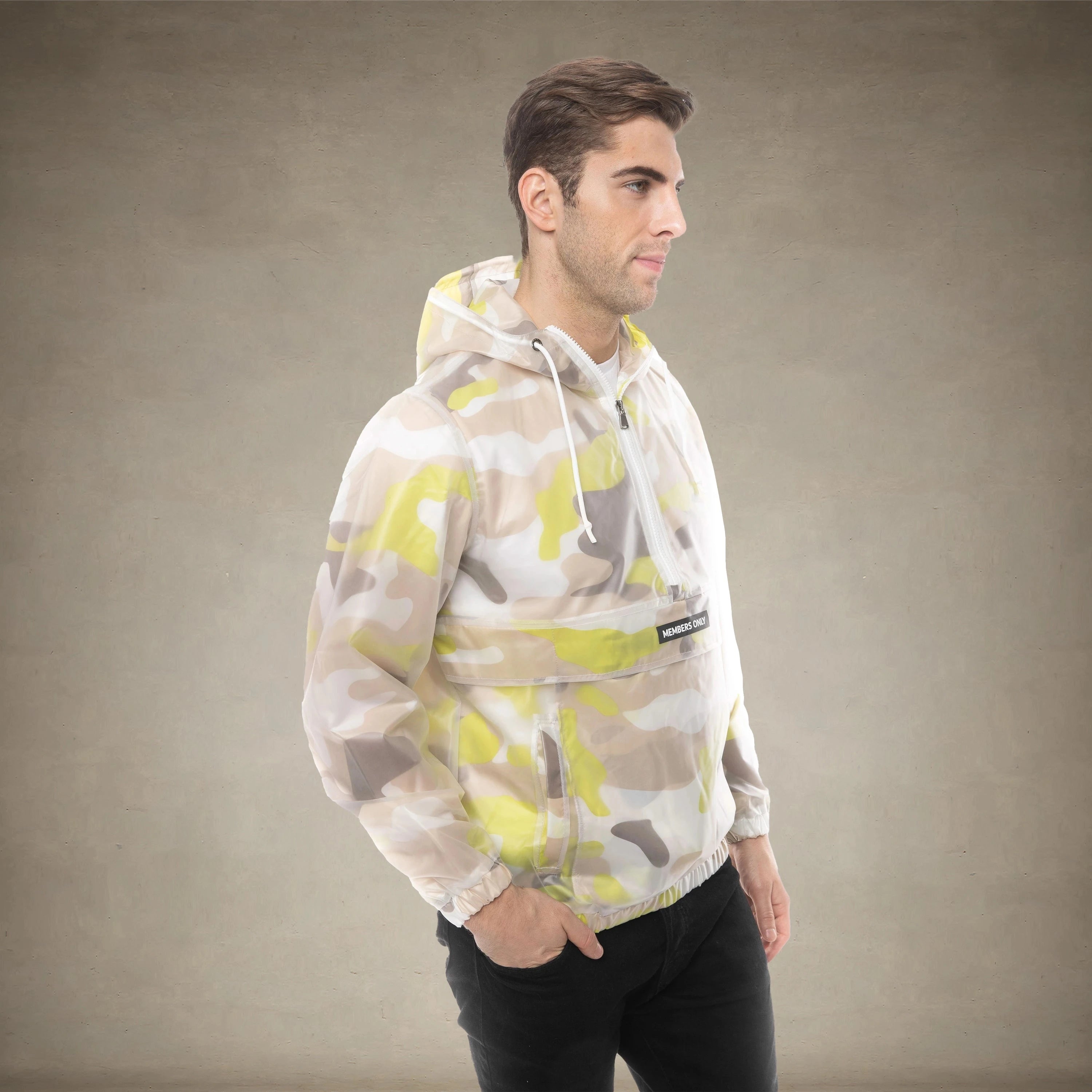 Men's Translucent Camo Print Popover Jacket - FINAL SALE Men's Jackets Members Only® 