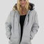 Women's Twill Block Puffer Oversized Jacket - FINAL SALE Womens Jacket Members Only Light Grey Small 