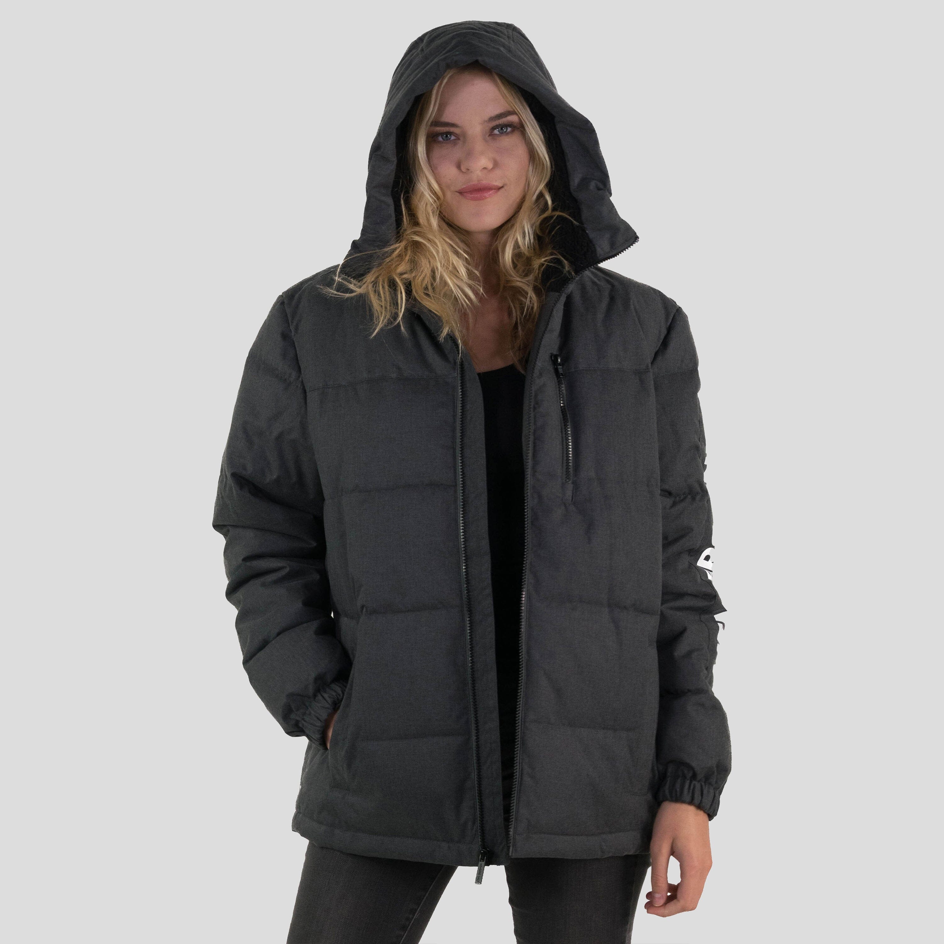 Women's Twill Block Puffer Oversized Jacket - FINAL SALE Womens Jacket Members Only 