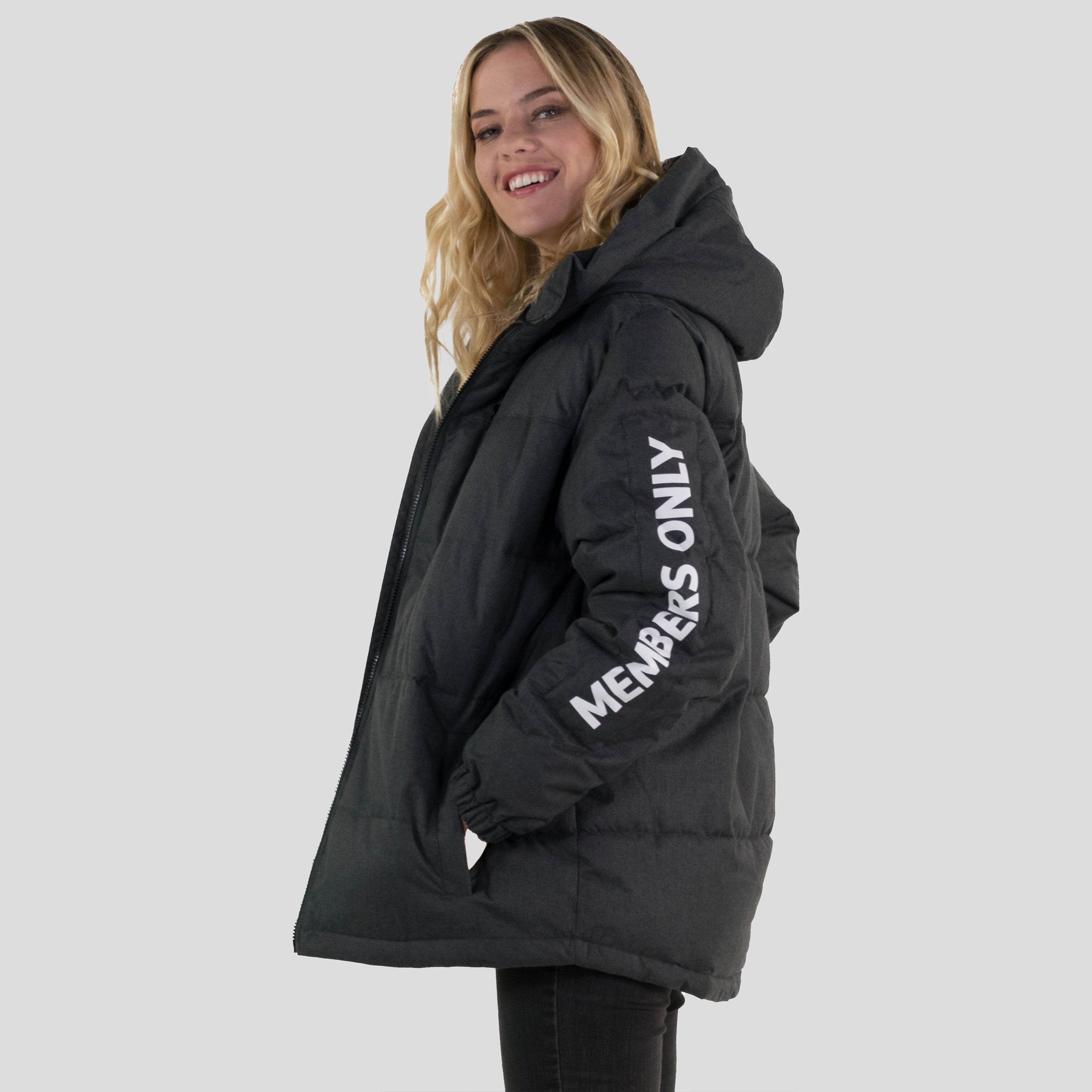 Women's Twill Block Puffer Oversized Jacket - FINAL SALE Womens Jacket Members Only 