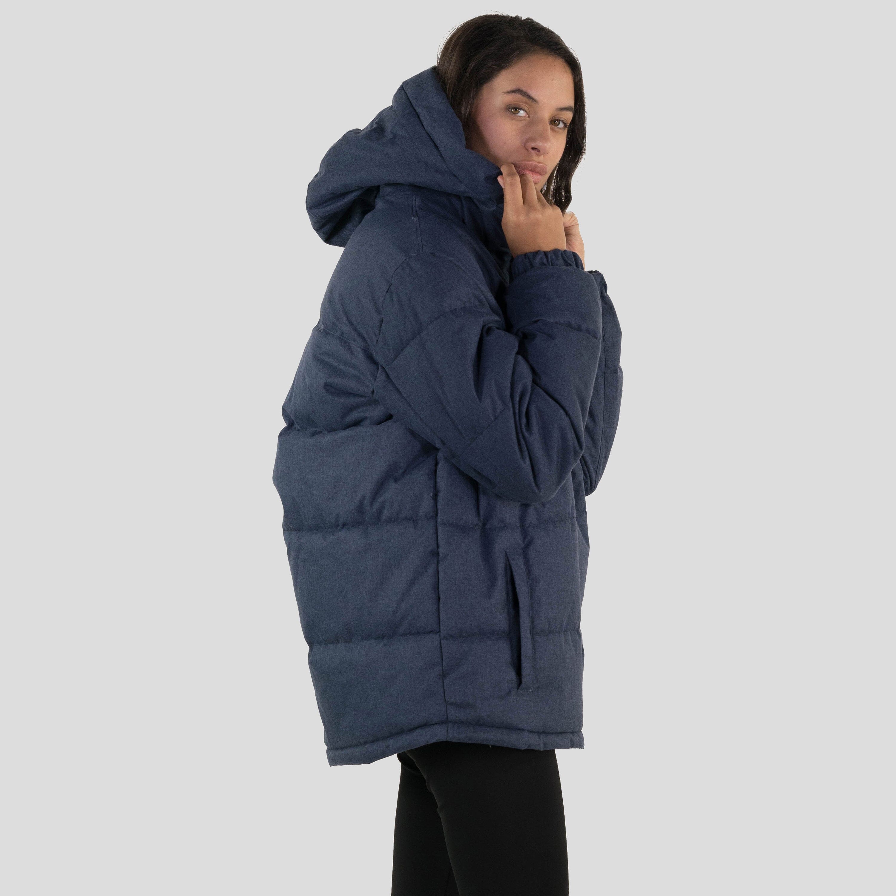 Women's Twill Block Puffer Oversized Jacket - FINAL SALE Womens Jacket Members Only 