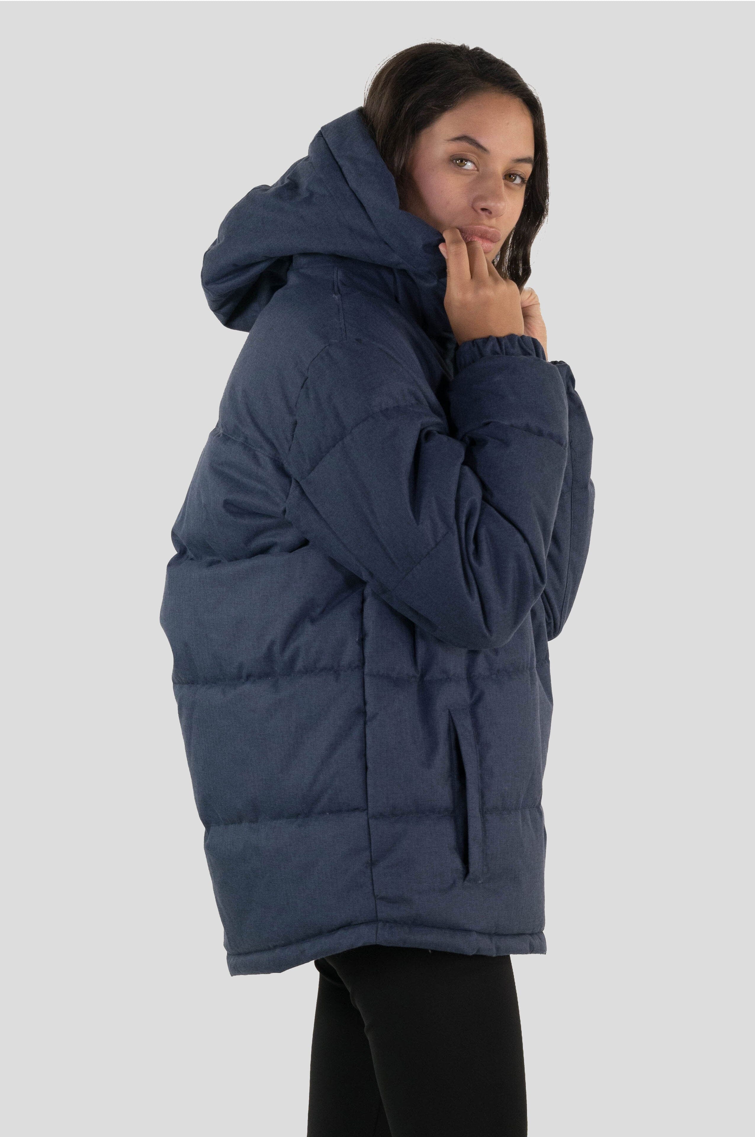 Women's Twill Block Puffer Oversized Jacket - FINAL SALE Womens Jacket Members Only 