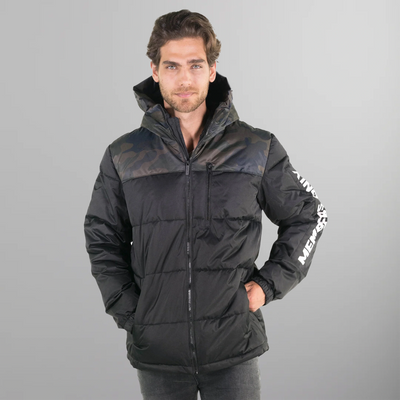 Men's Twill Block Puffer Jacket - FINAL SALE Men's Jackets Members Only Black Small 