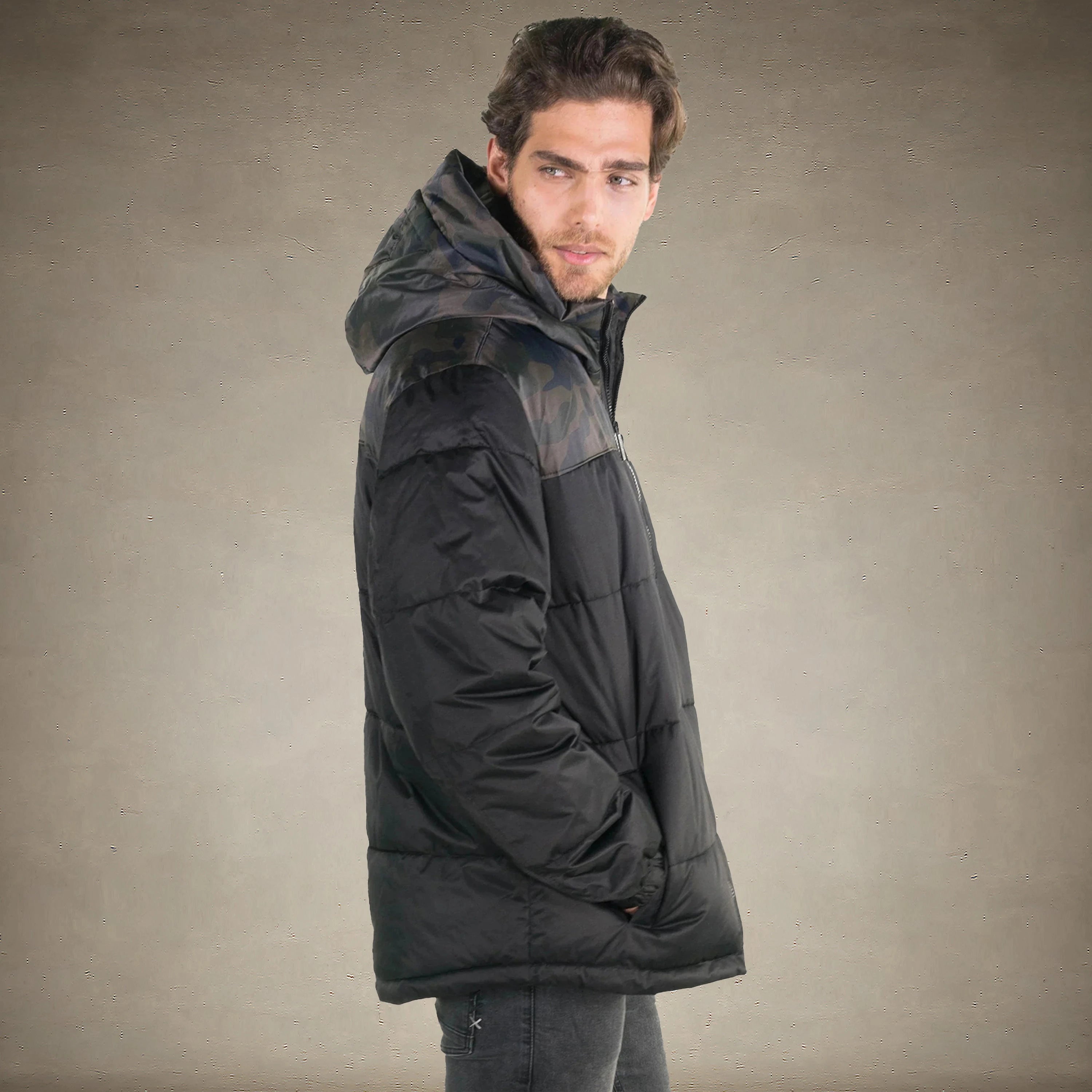 Men's Twill Block Puffer Jacket - FINAL SALE Men's Jackets Members Only® 