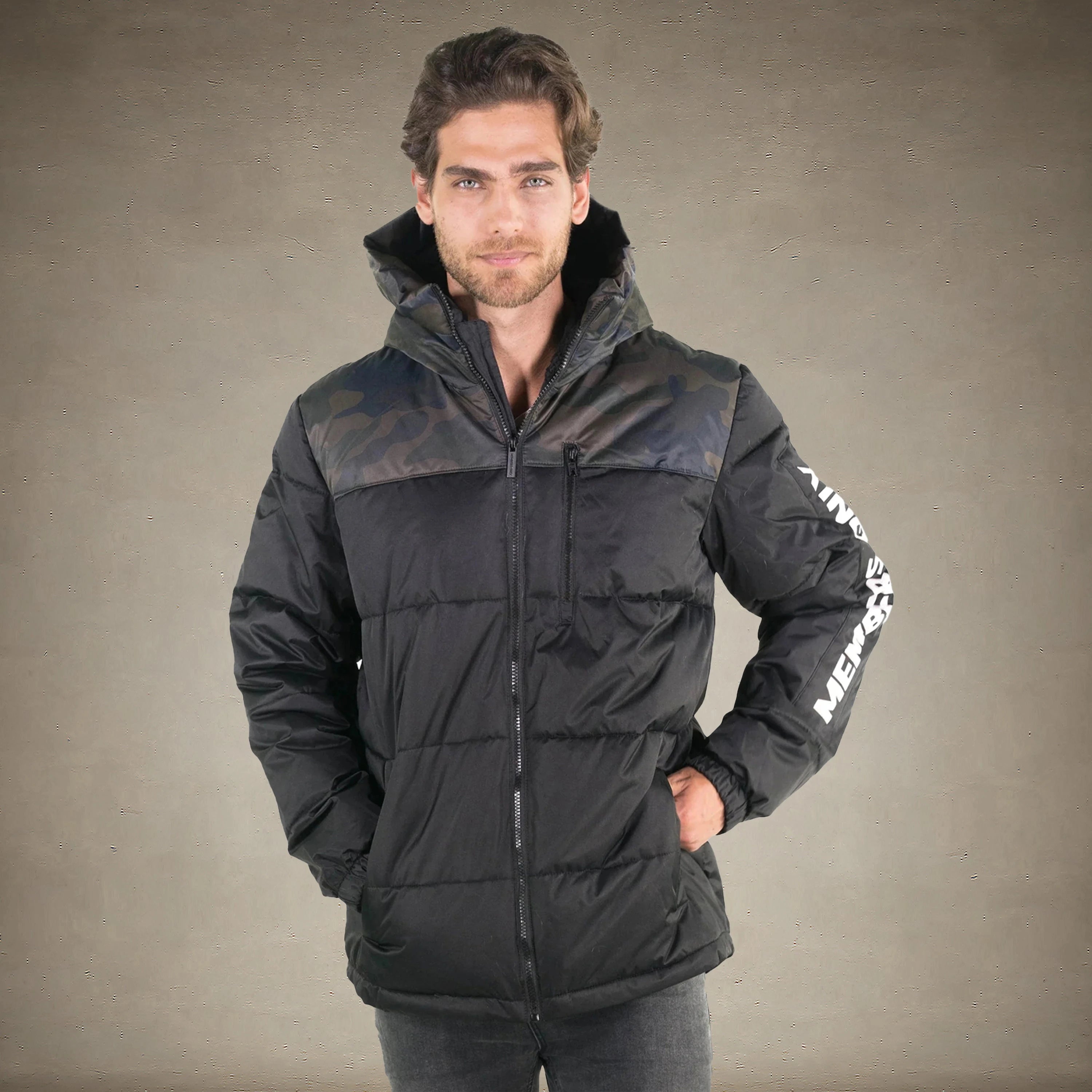 Men's Twill Block Puffer Jacket - FINAL SALE Men's Jackets Members Only® 