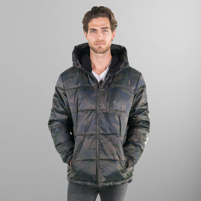 Men's Twill Block Puffer Jacket - FINAL SALE Men's Jackets Members Only Camouflage Small 