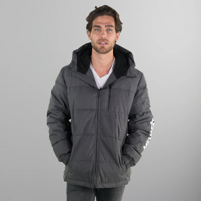 Men's Twill Block Puffer Jacket - FINAL SALE Men's Jackets Members Only Charcoal Small 