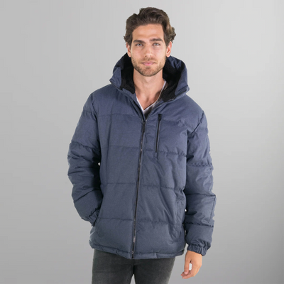 Men's Twill Block Puffer Jacket - FINAL SALE Men's Jackets Members Only Navy Small 