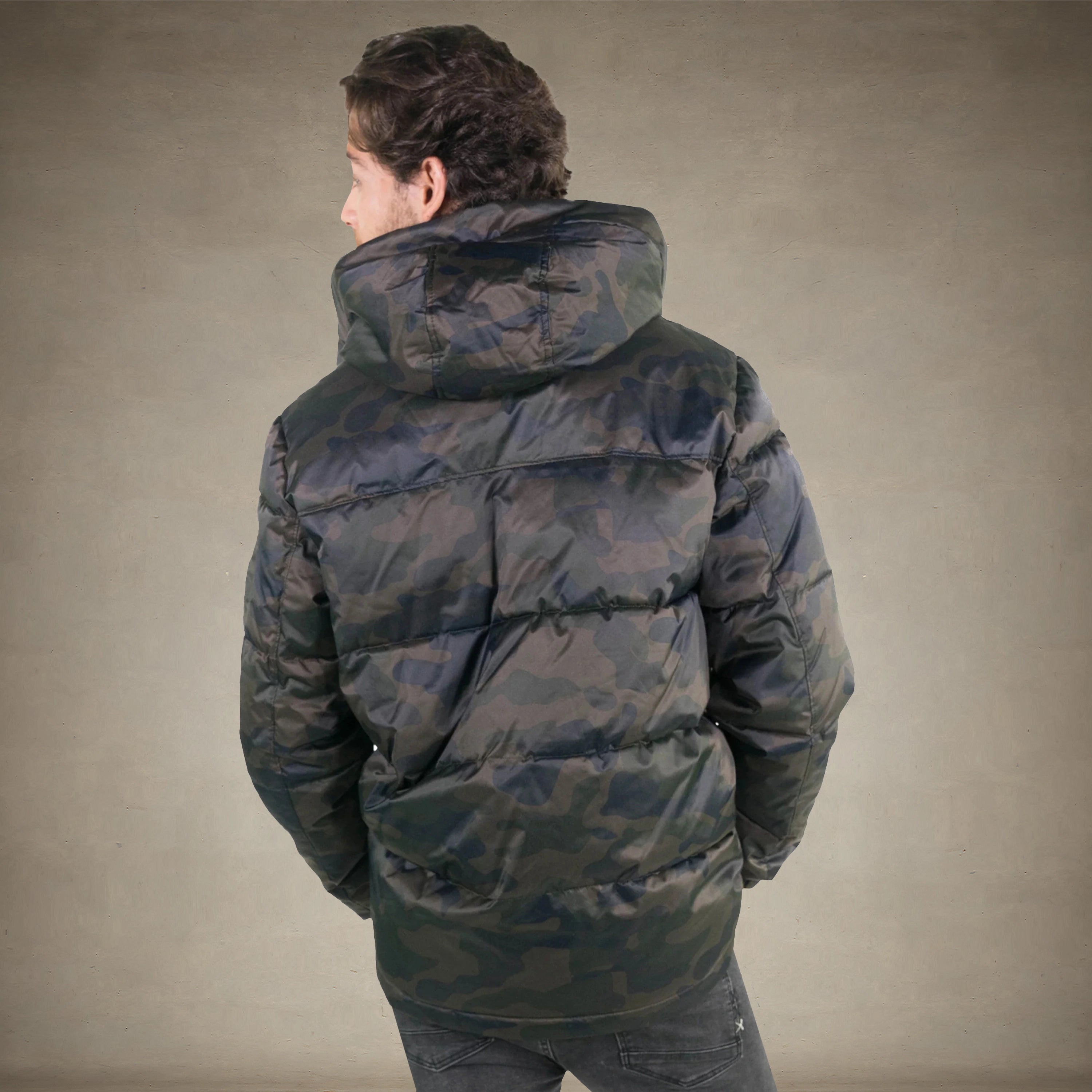 Mens Twill Block Puffer Jacket - FINAL SALE