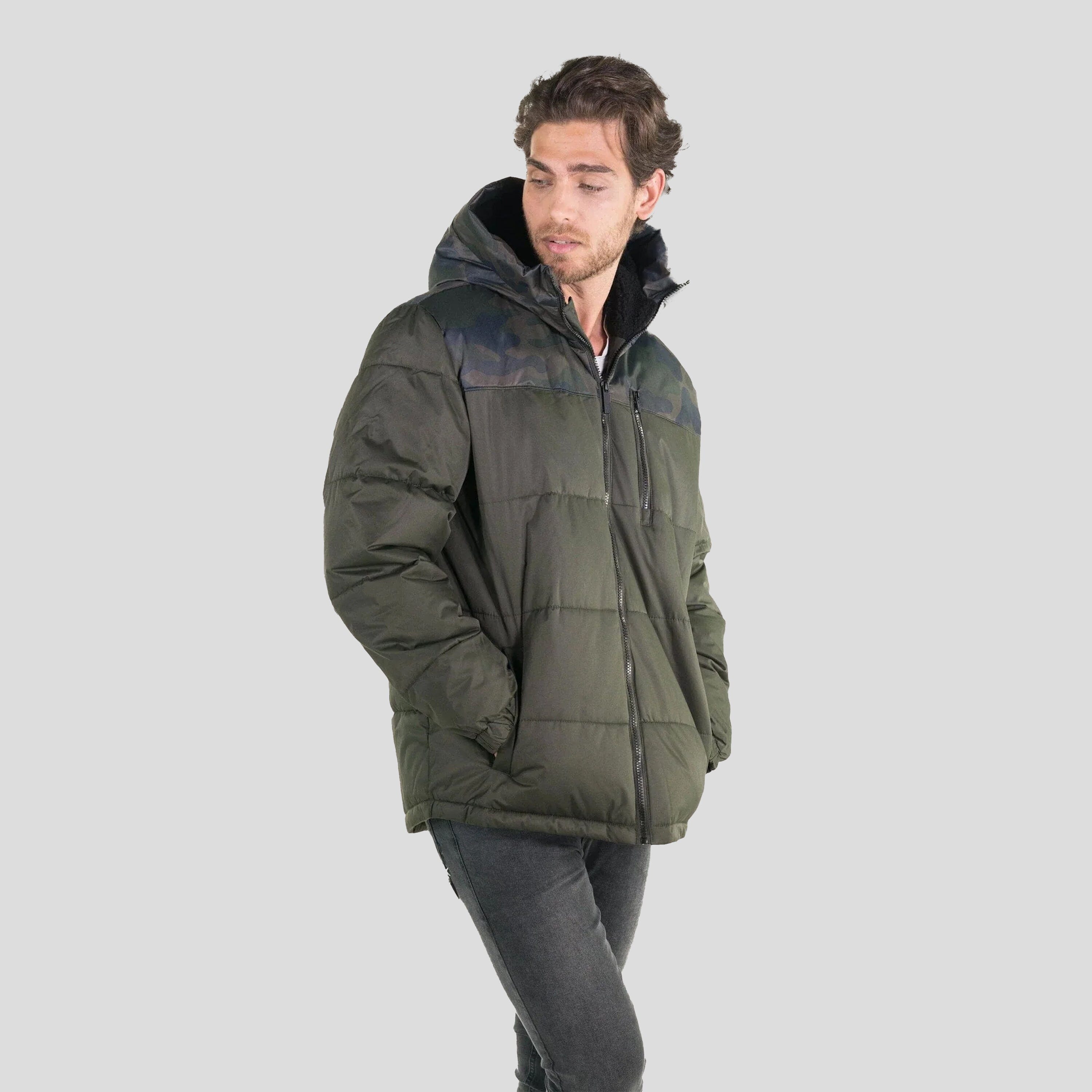 Men's Twill Block Puffer Jacket - FINAL SALE Men's Jackets Members Only 