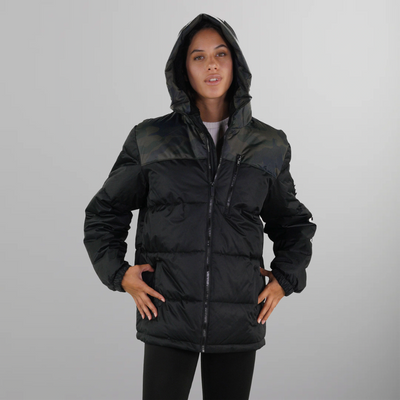 Women's Twill Block Puffer Oversized Jacket - FINAL SALE Womens Jacket Members Only Black Small 